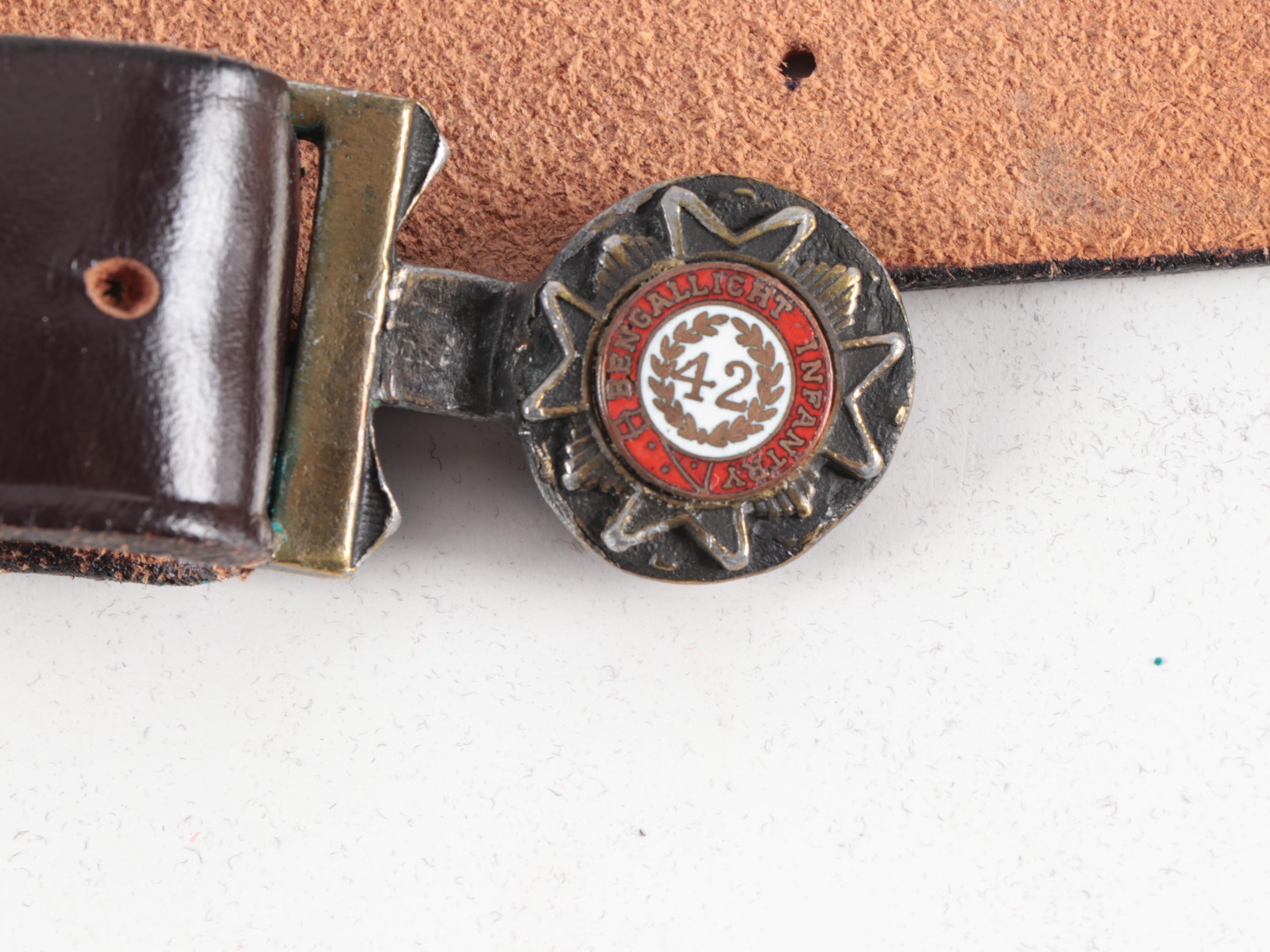 Reproduction King's Royal Hussars With Other Field Caps, Bengal Light Inf. Belt