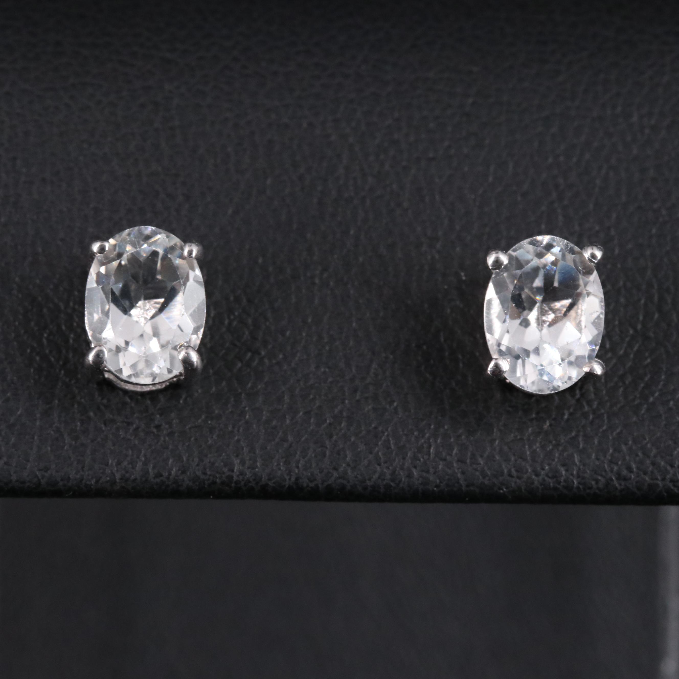 Sterling Gemstone Stud Earrings