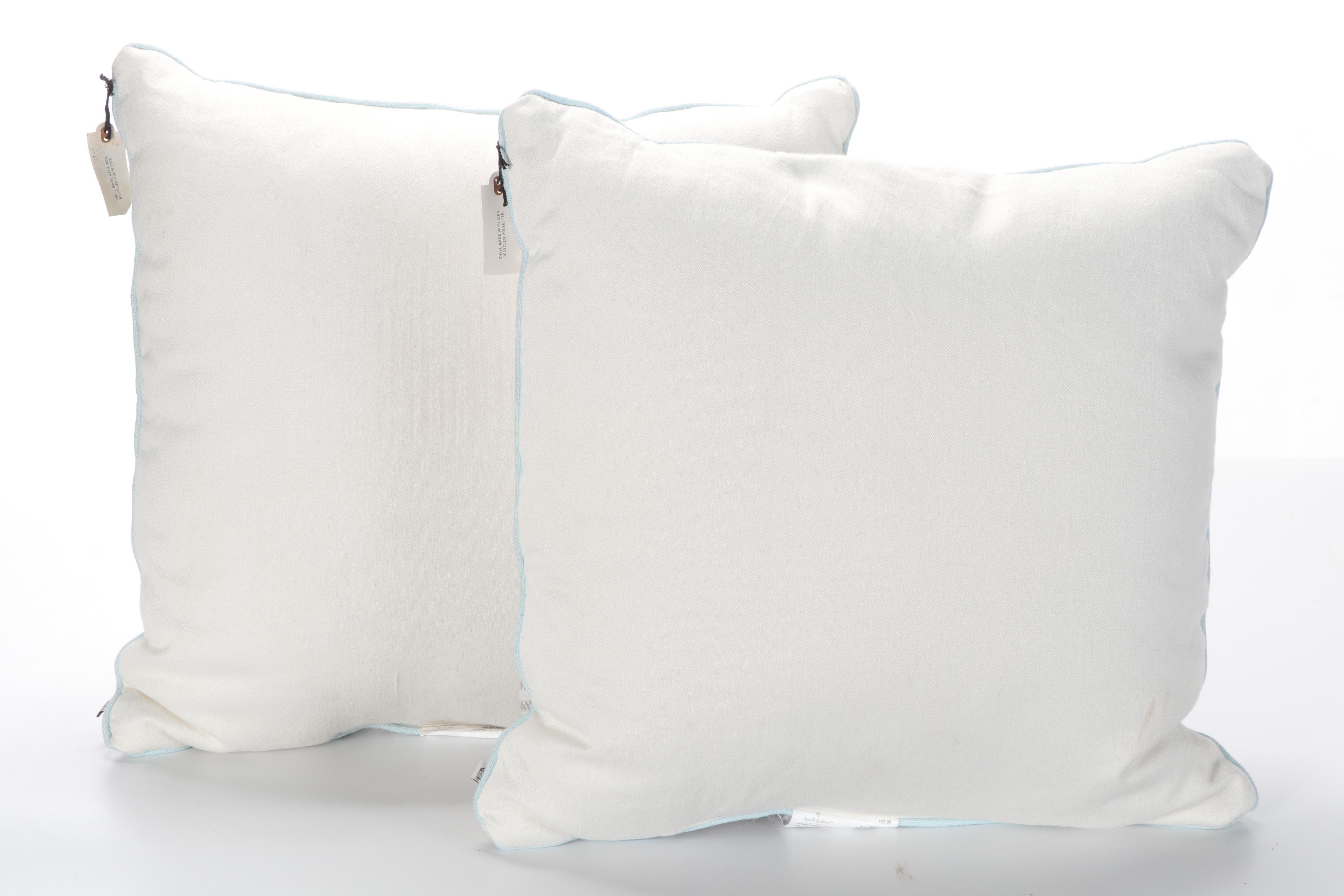 Threshold Christmas Motif Wall Signs and Plaid Throw Pillows