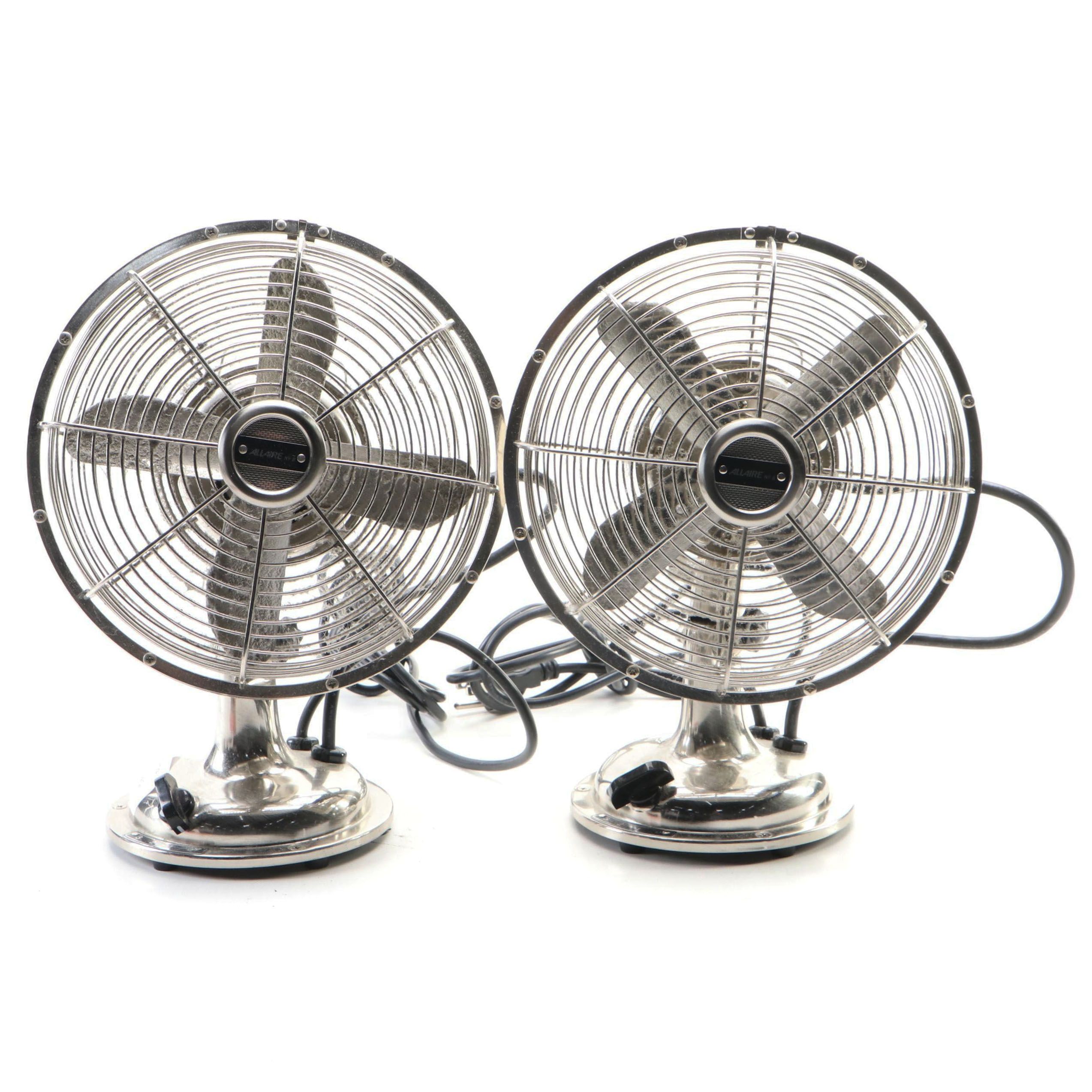 Restoration Hardware Allaire No.8 Oscillating Desk Table Fans
