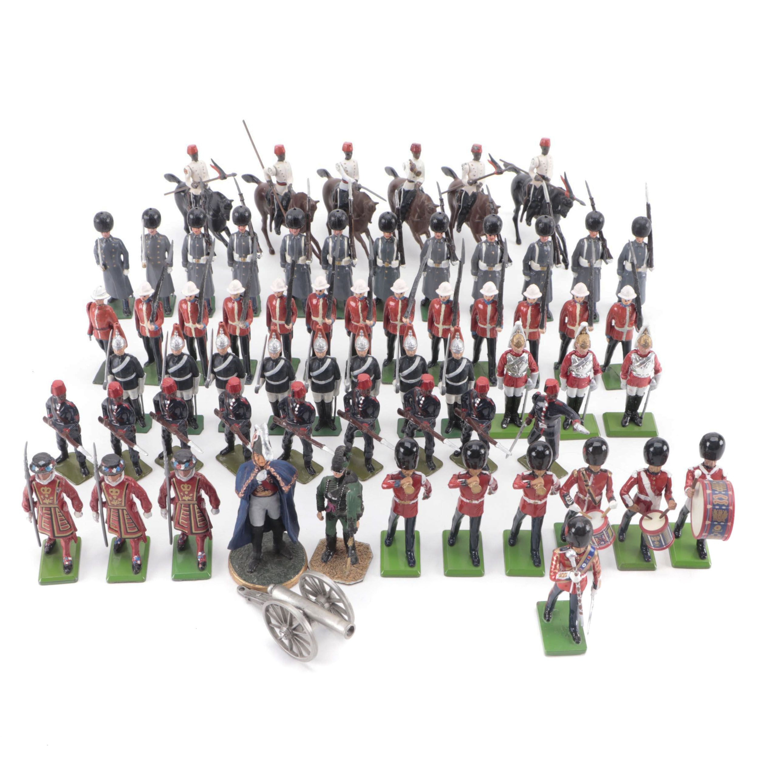 Britains Ltd Hand-Painted Cast Metal Sudanese Lancers with Royal Soldiers