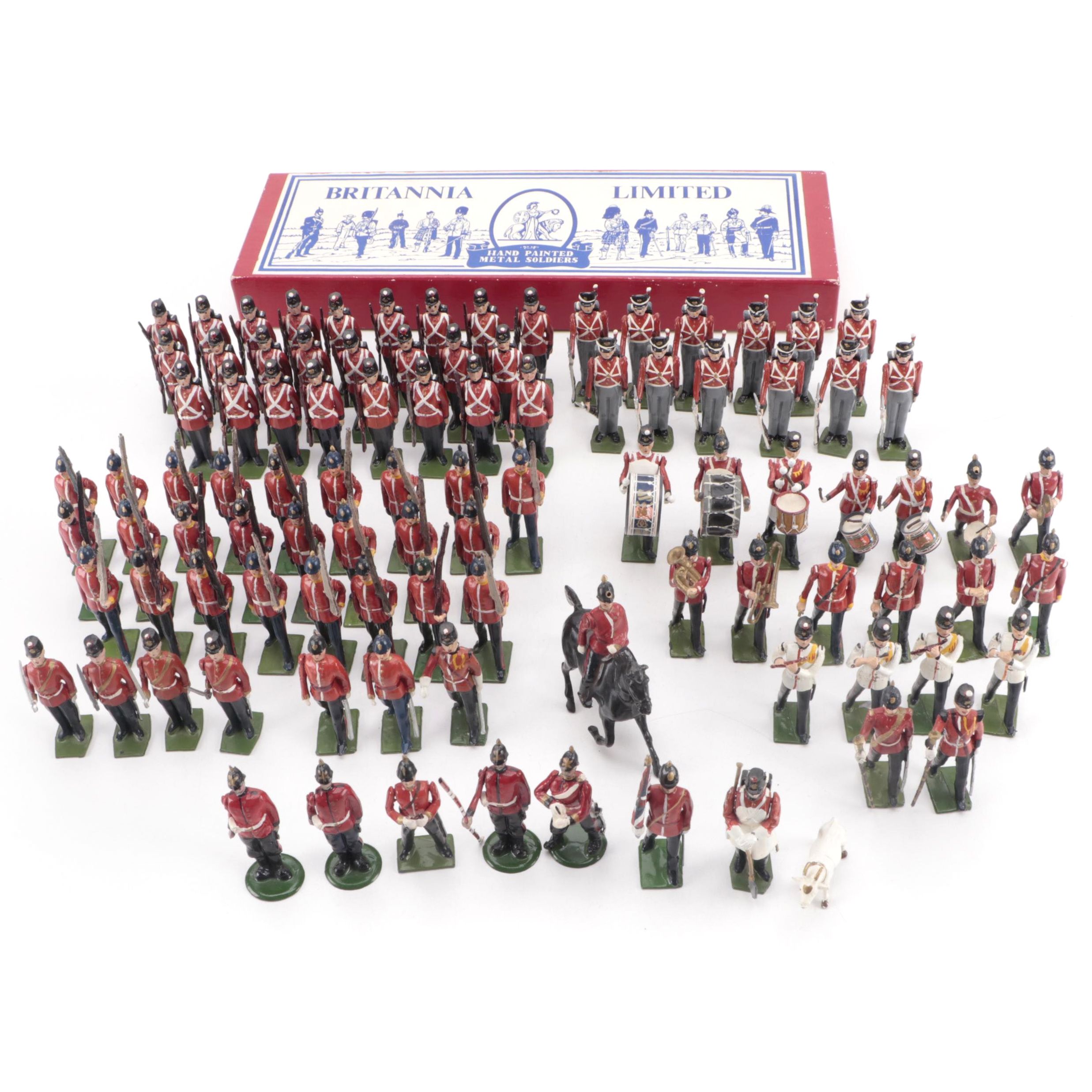 Britains Britannia Ltd. Hand-Painted Cast Metal British Infantry Soldiers
