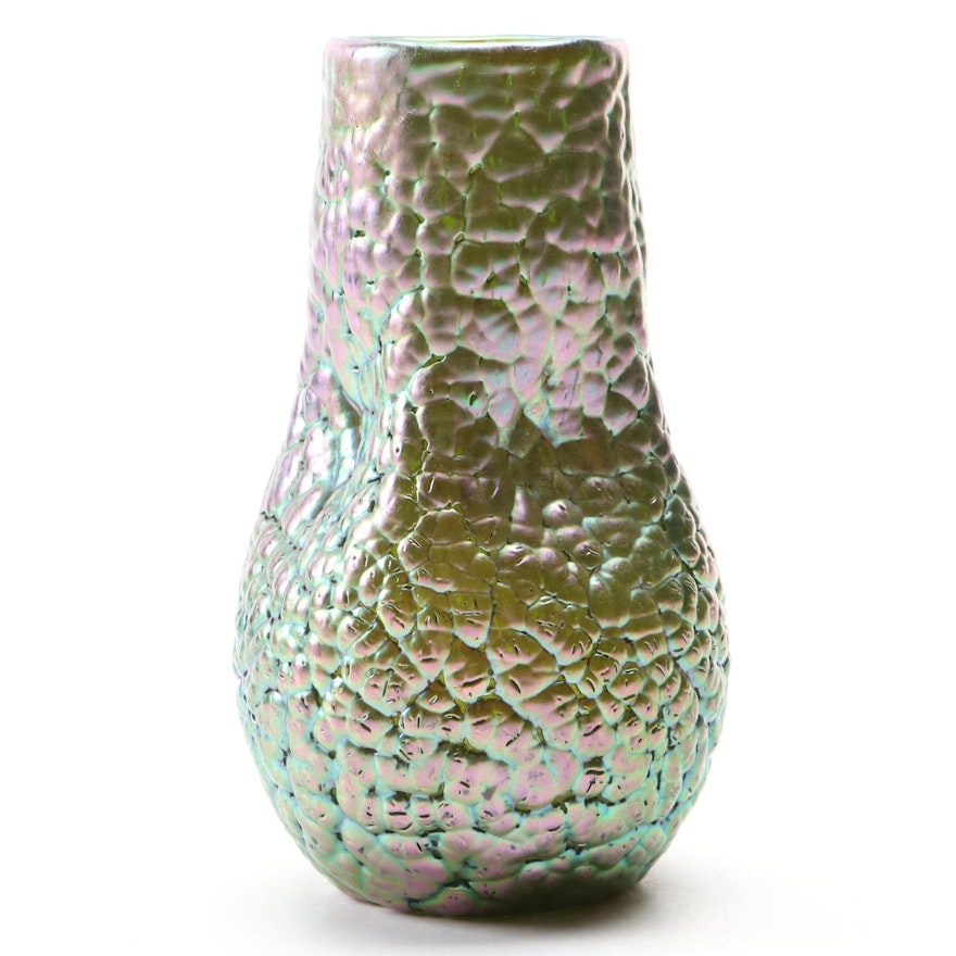 Loetz Art Nouveau Iridescent Vase, Early 20th Century