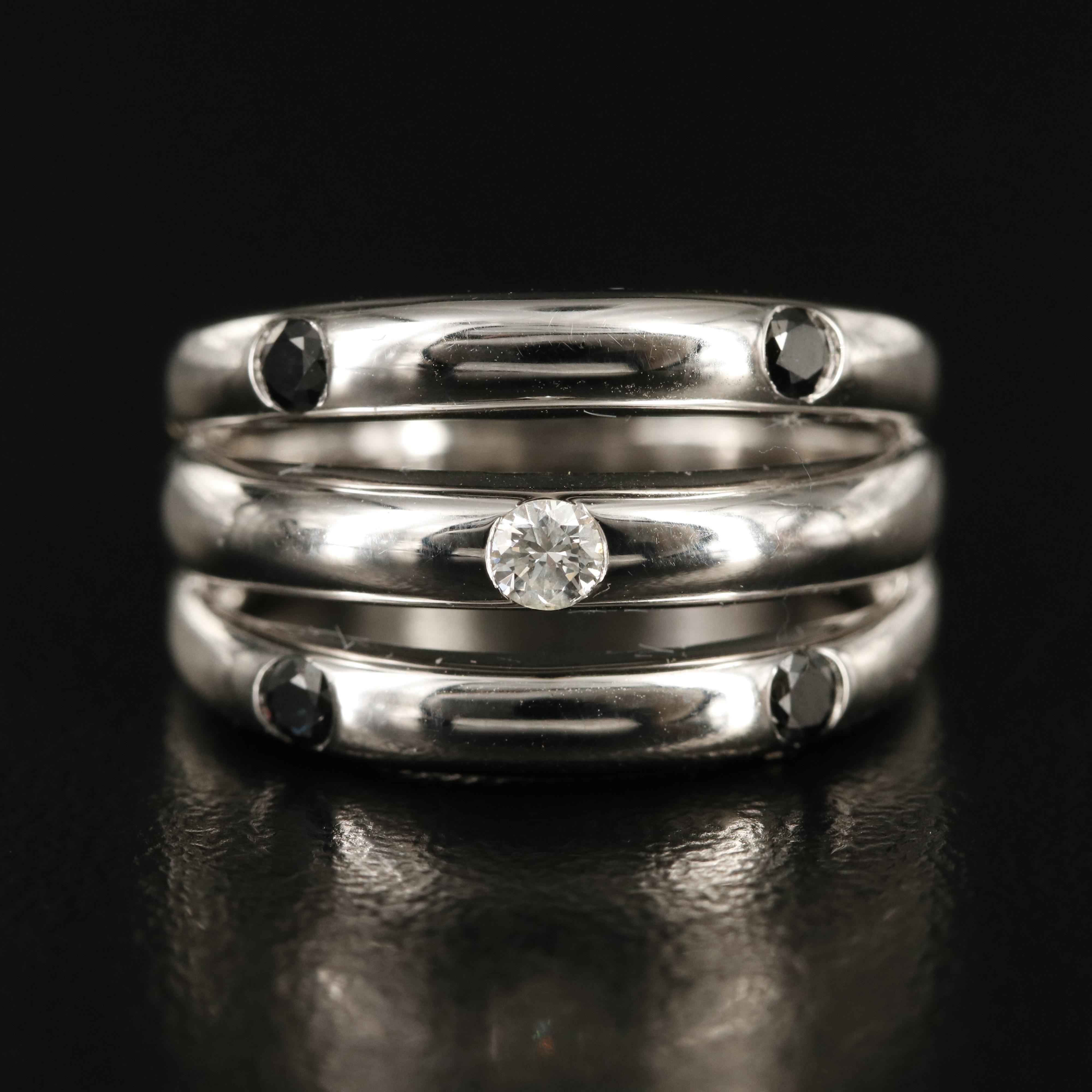 14K 0.31 CTW Diamond Multi-Row Ring