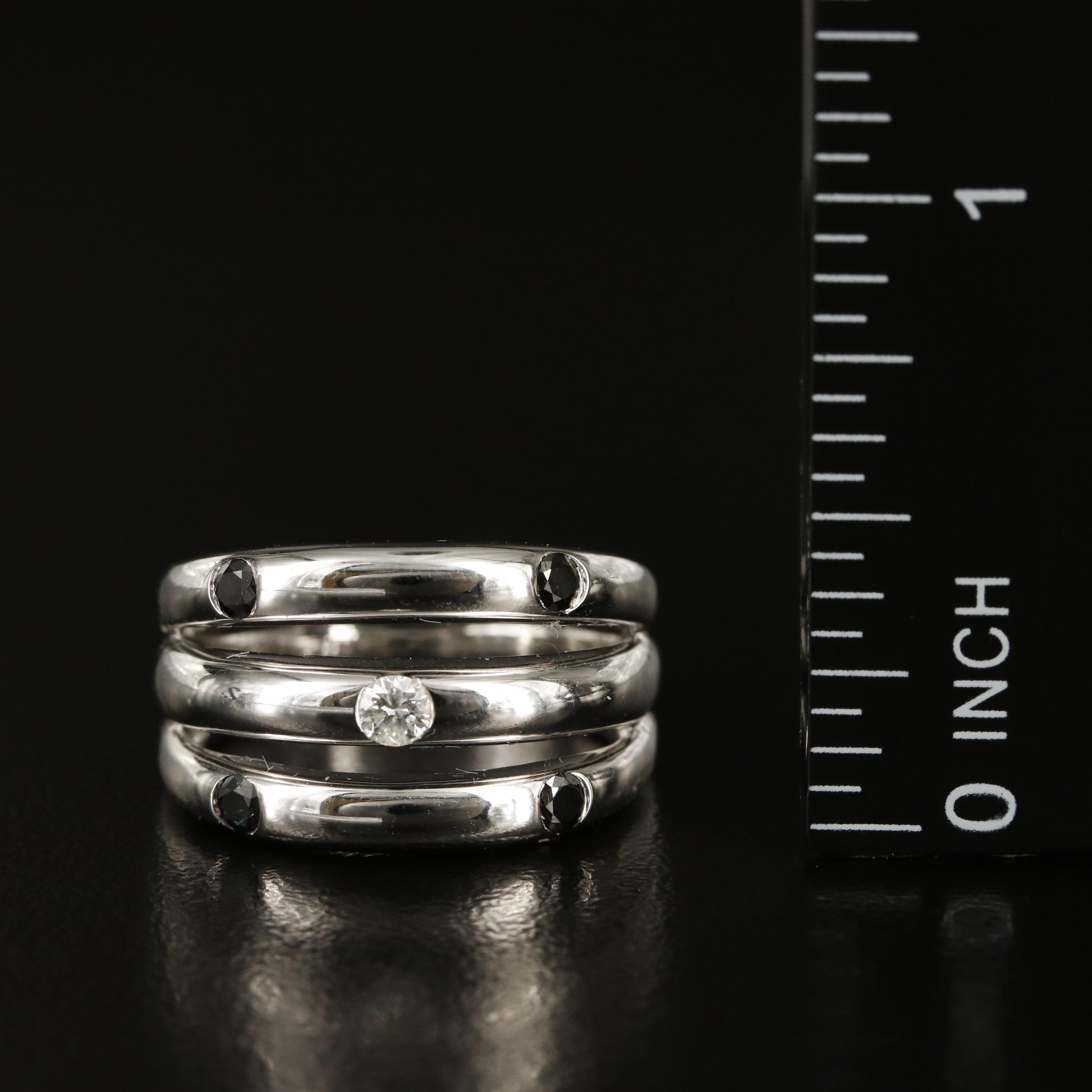 14K 0.31 CTW Diamond Multi-Row Ring