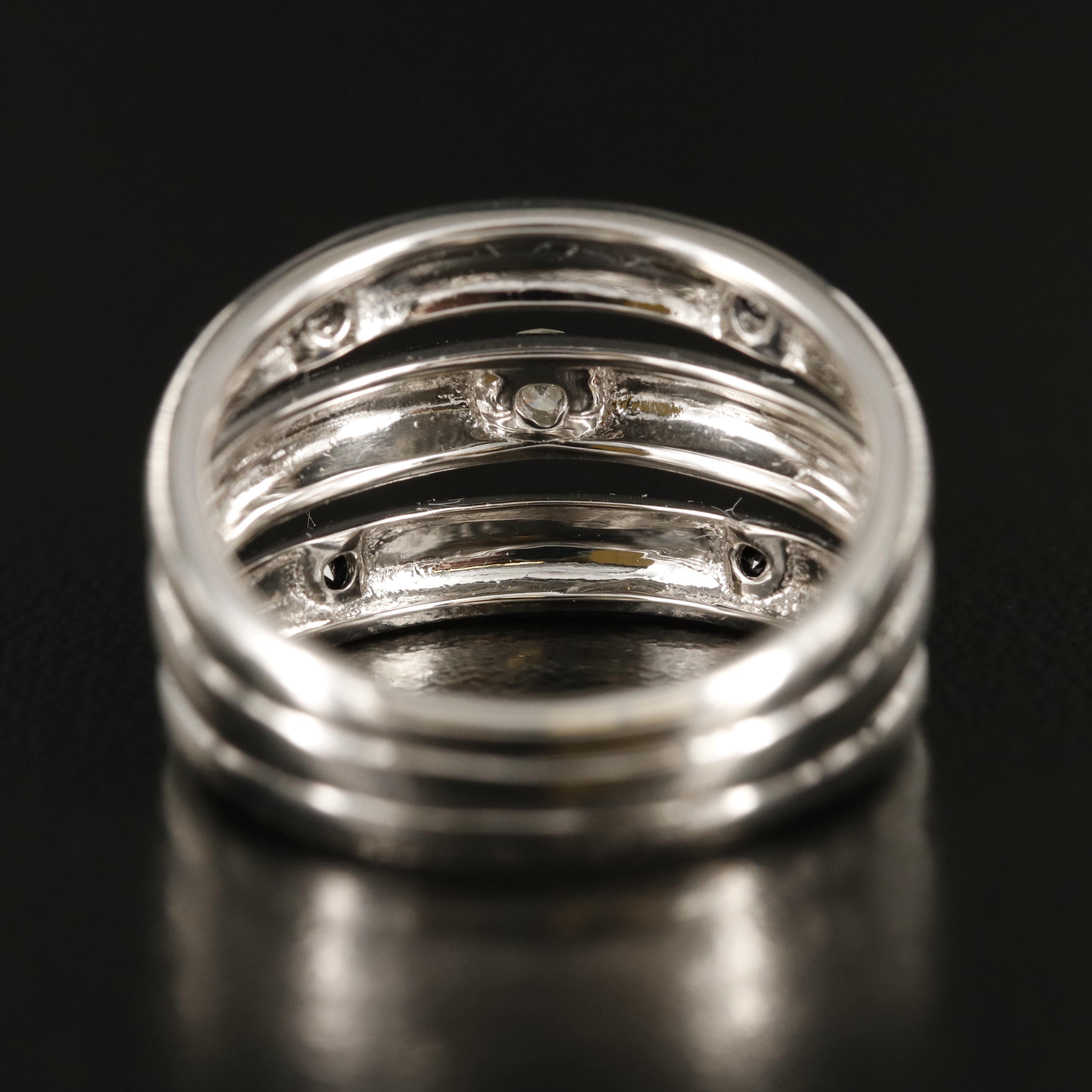 14K 0.31 CTW Diamond Multi-Row Ring