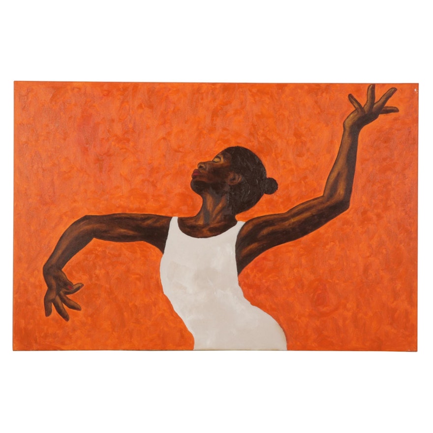 Oluwakemi Omowaire Portrait Oil Painting, 21st Century