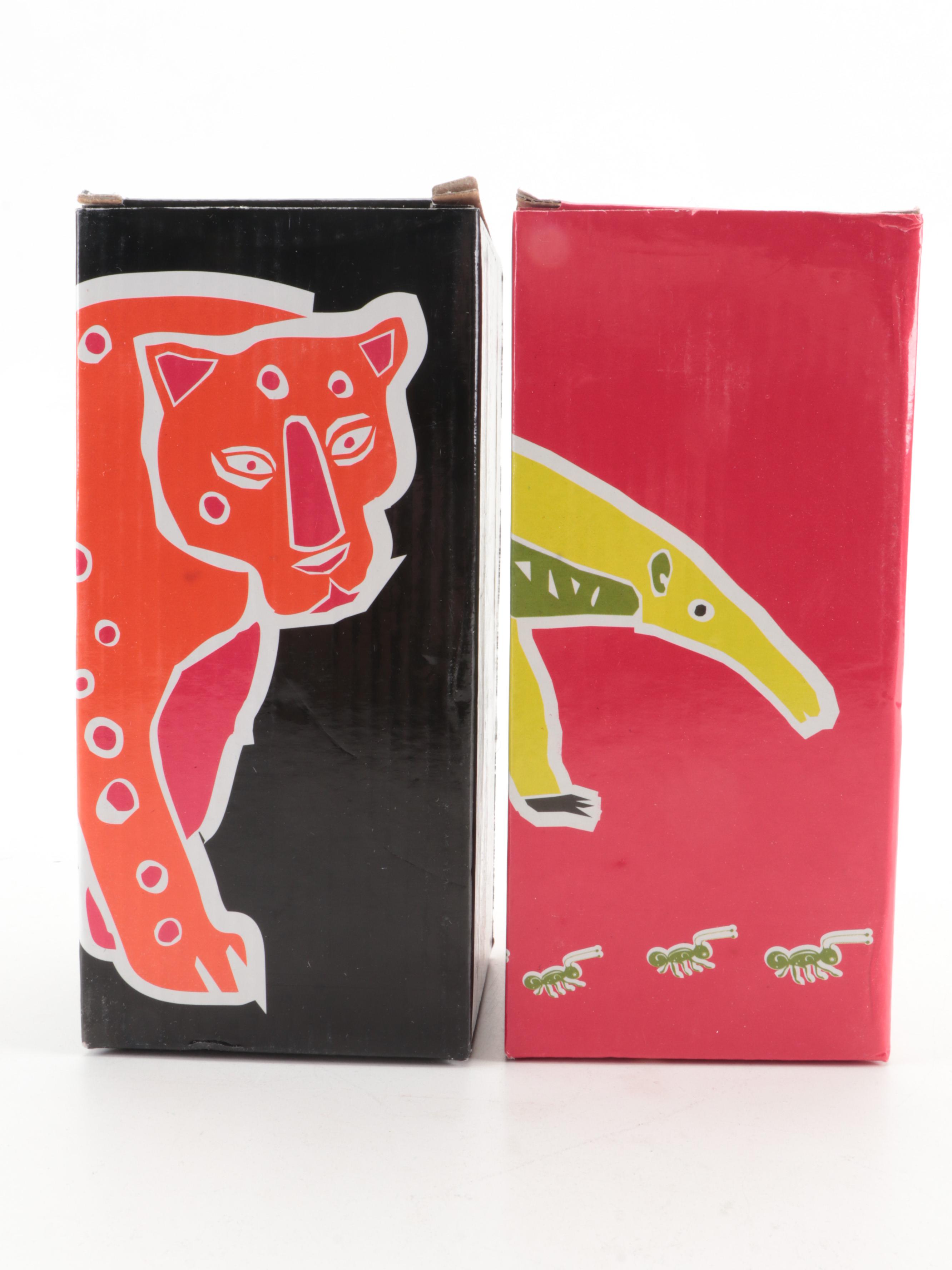Rosenbaum for Macy's "Brazilian Table" Leopard and Anteater Thermal Travel Mugs