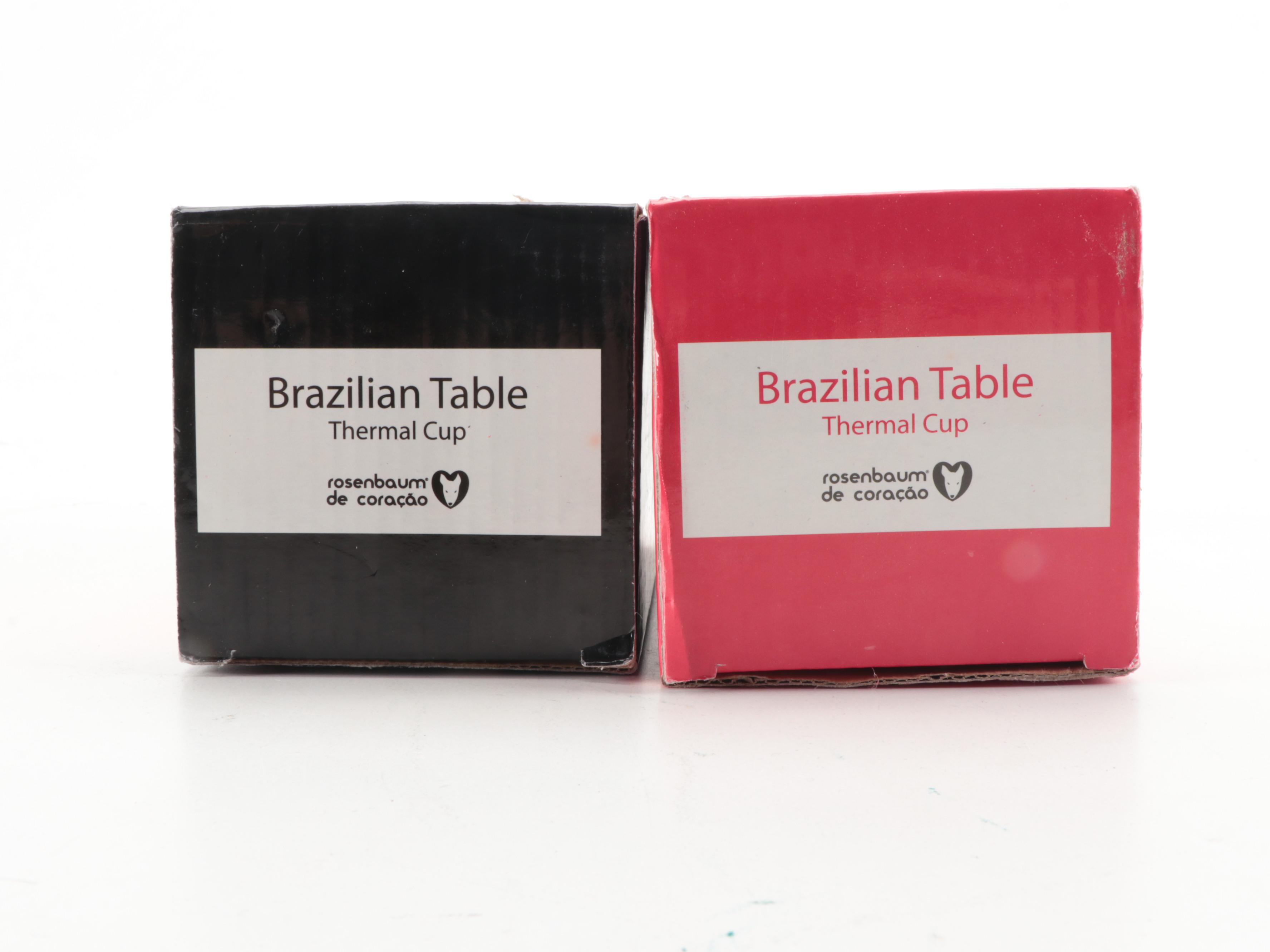 Rosenbaum for Macy's "Brazilian Table" Leopard and Anteater Thermal Travel Mugs