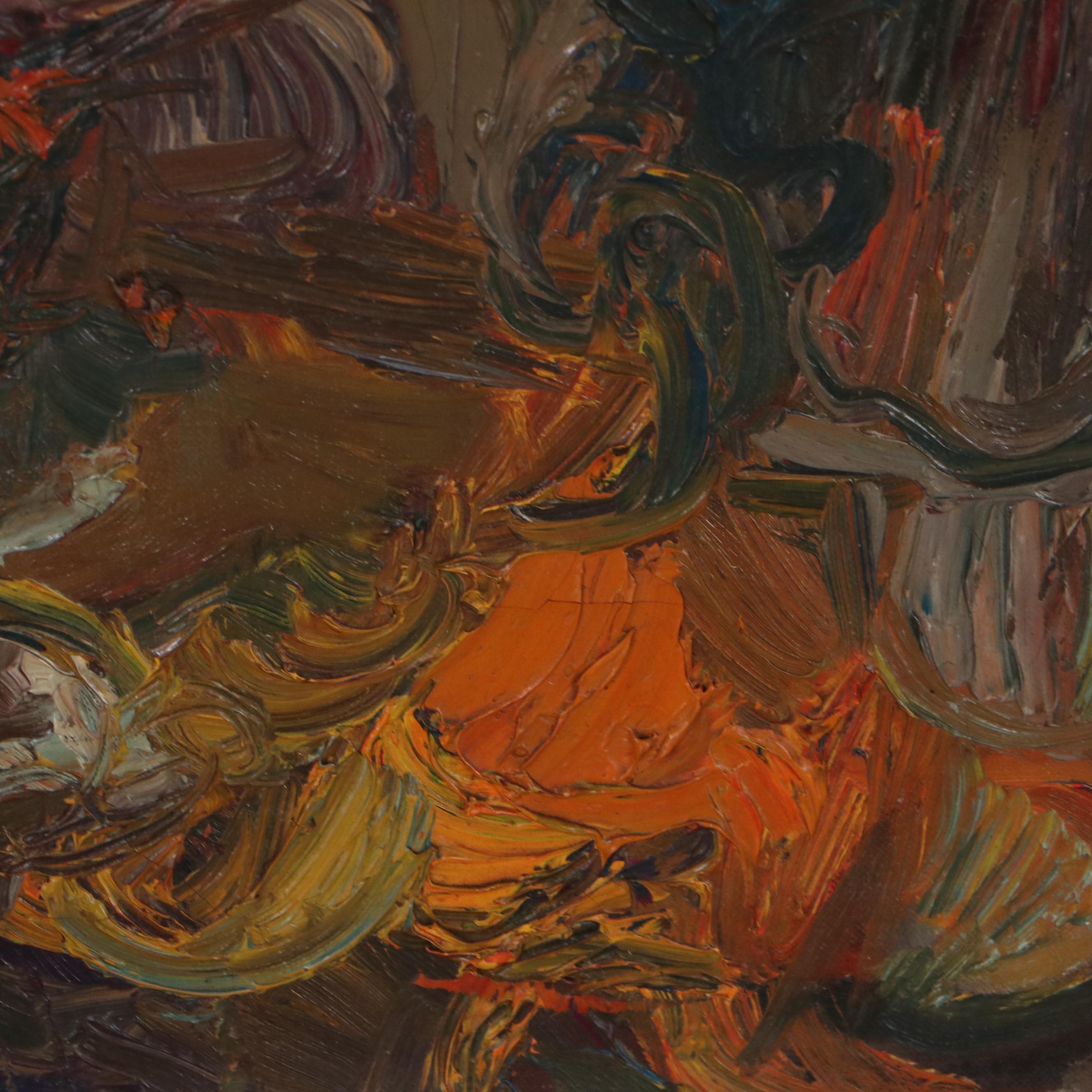 George Deem Abstract Portrait Oil Painting, 1961