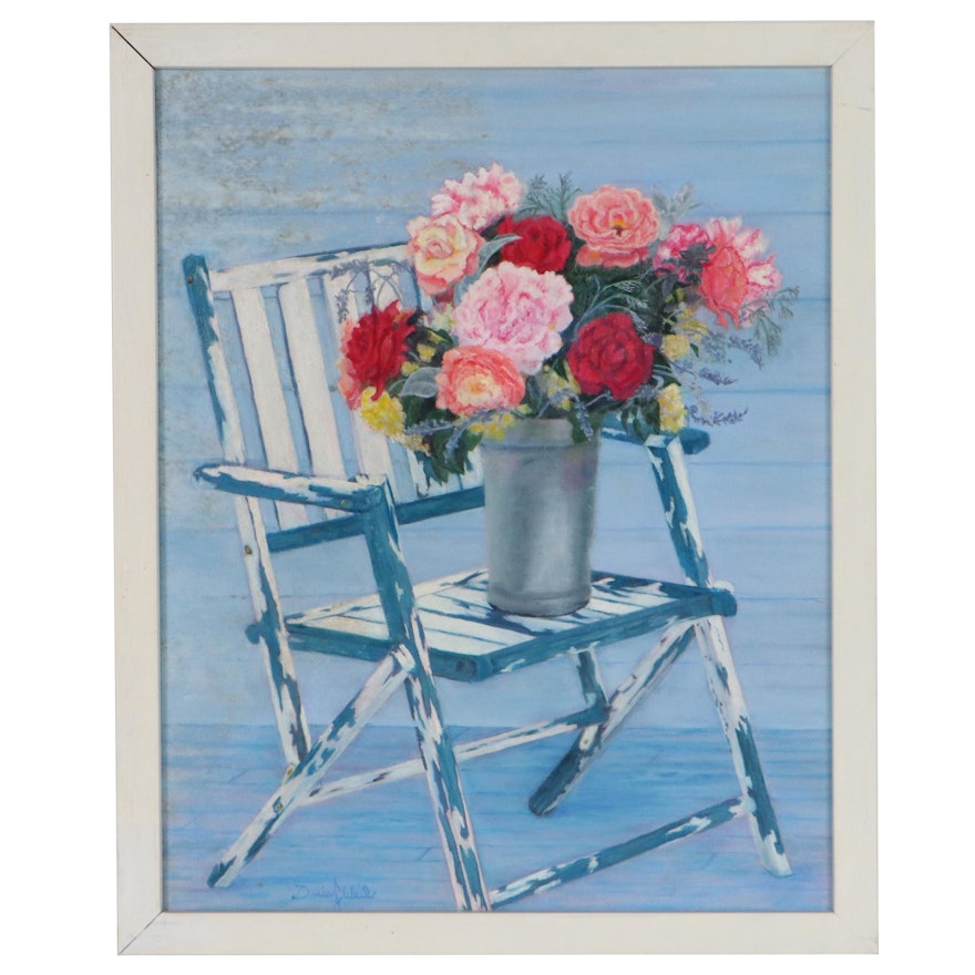 Doris Weil Floral Still Life Oil Painting