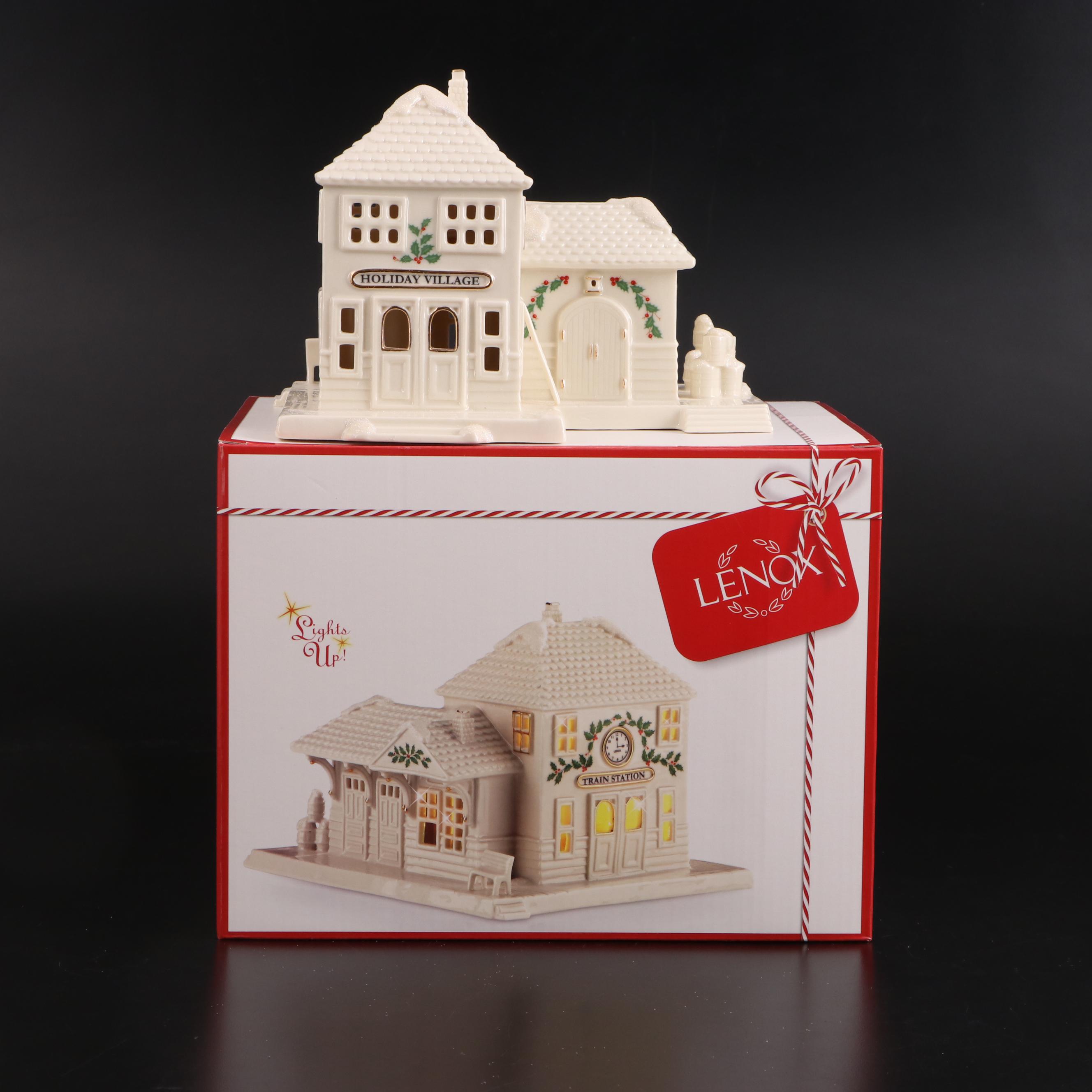 Lenox for Macy's Porcelain Christmas Village Figurines