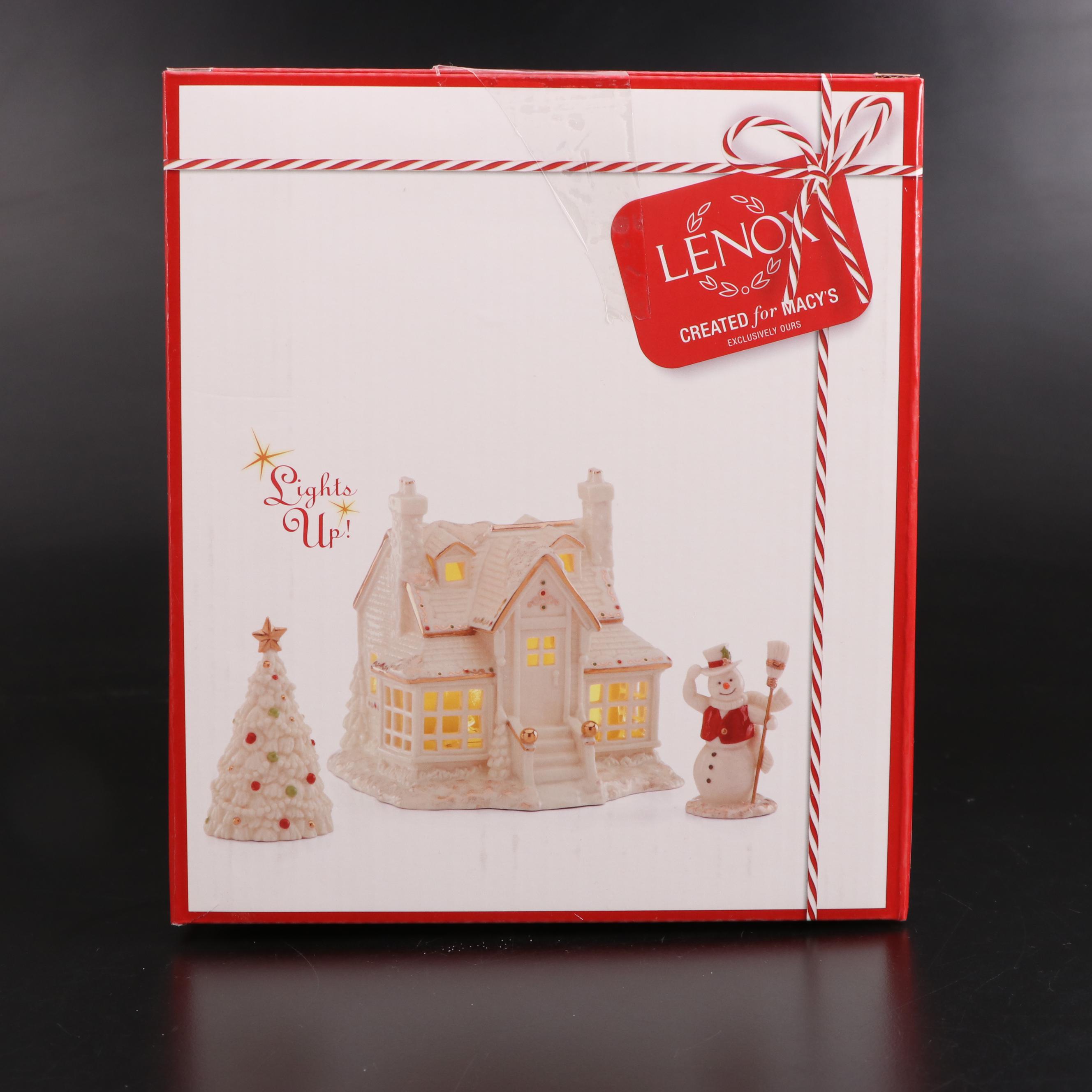Lenox for Macy's Porcelain Christmas Village Figurines