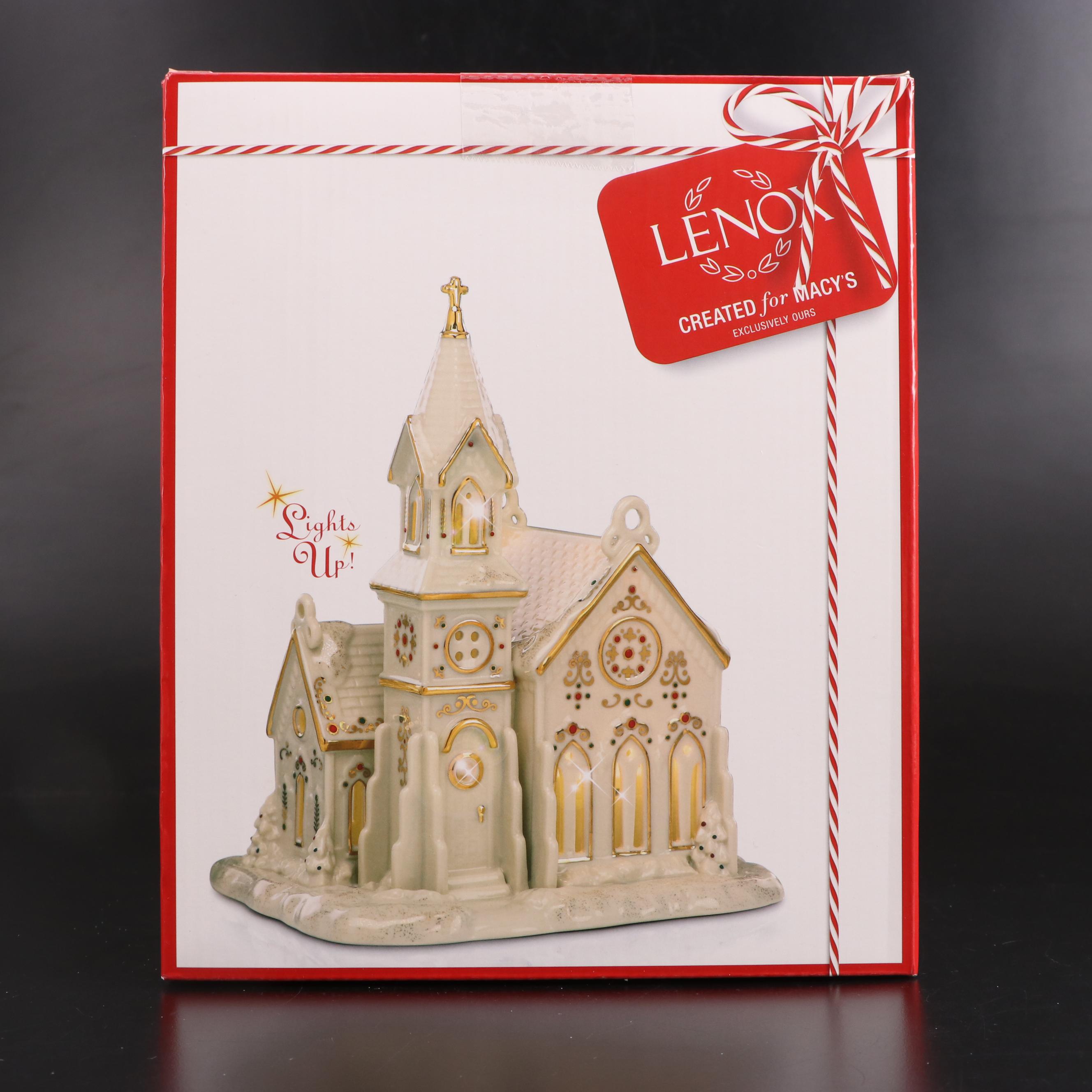 Lenox for Macy's Porcelain Christmas Village Figurines
