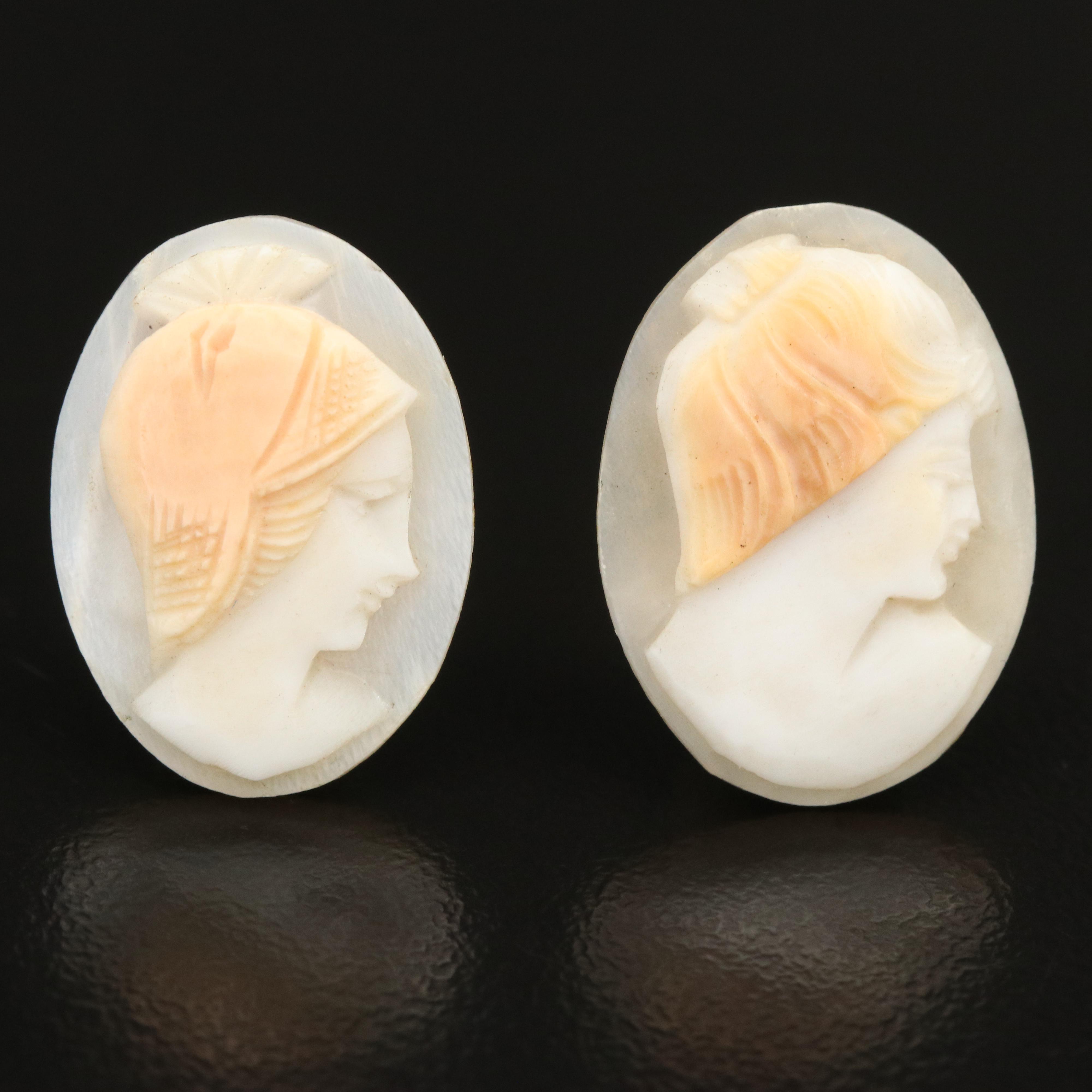 Loose Oval Shell Cameos