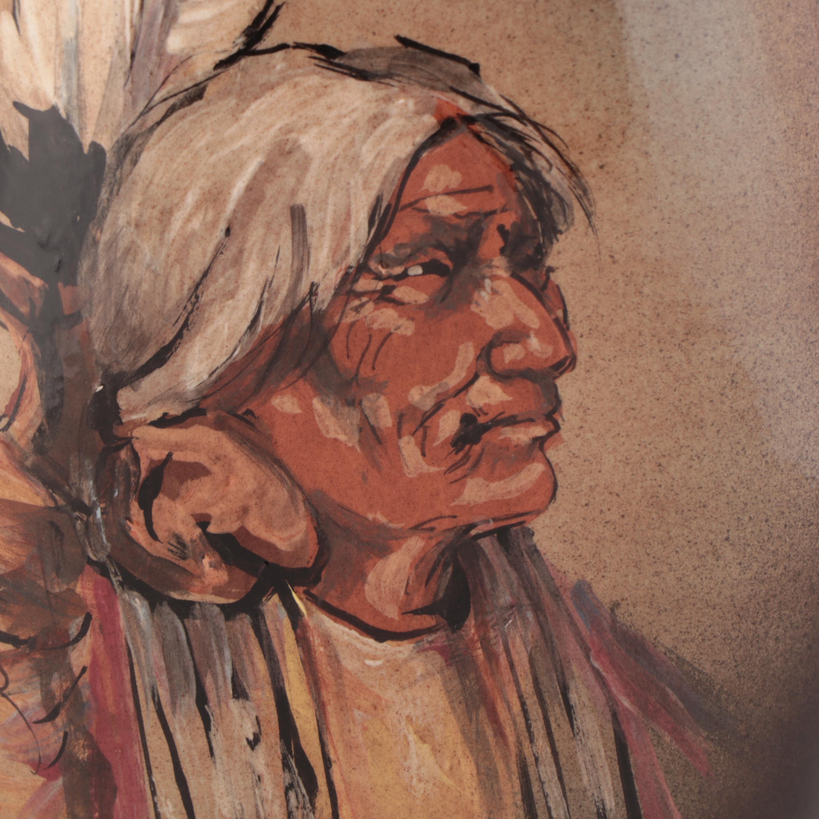 Rick Wisecarver Hand-Painted Wihoa Earthenware Vase, 1997