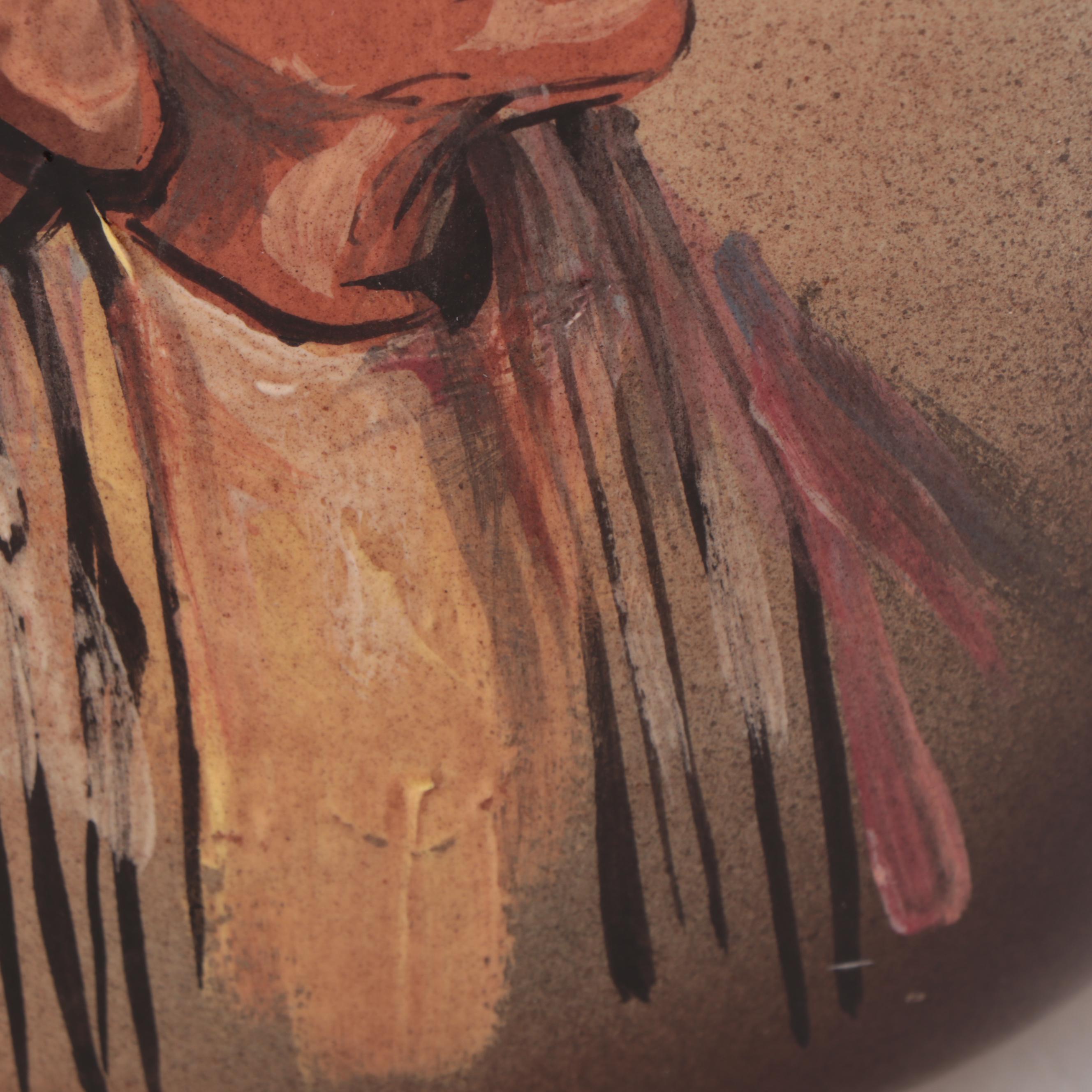 Rick Wisecarver Hand-Painted Wihoa Earthenware Vase, 1997