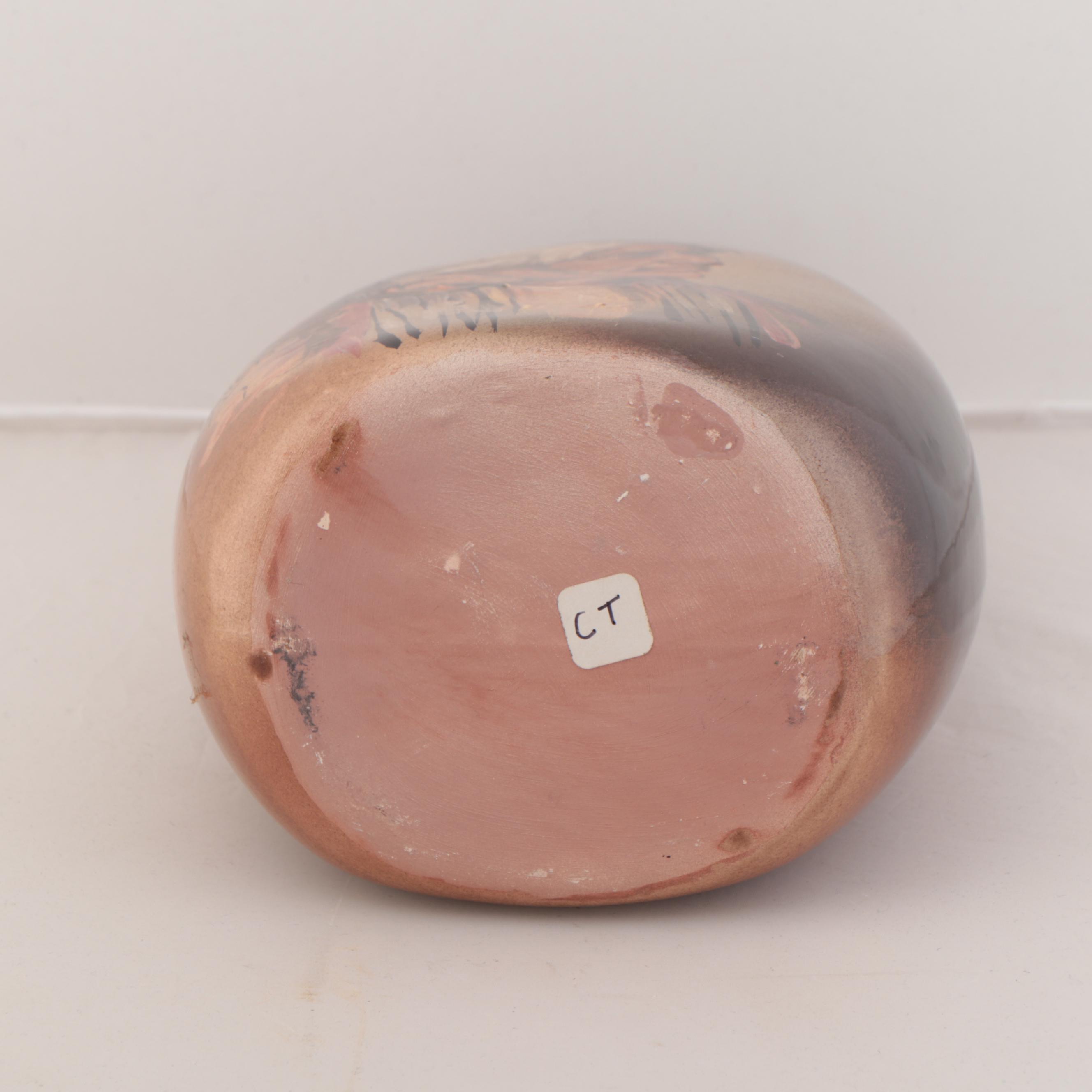 Rick Wisecarver Hand-Painted Wihoa Earthenware Vase, 1997