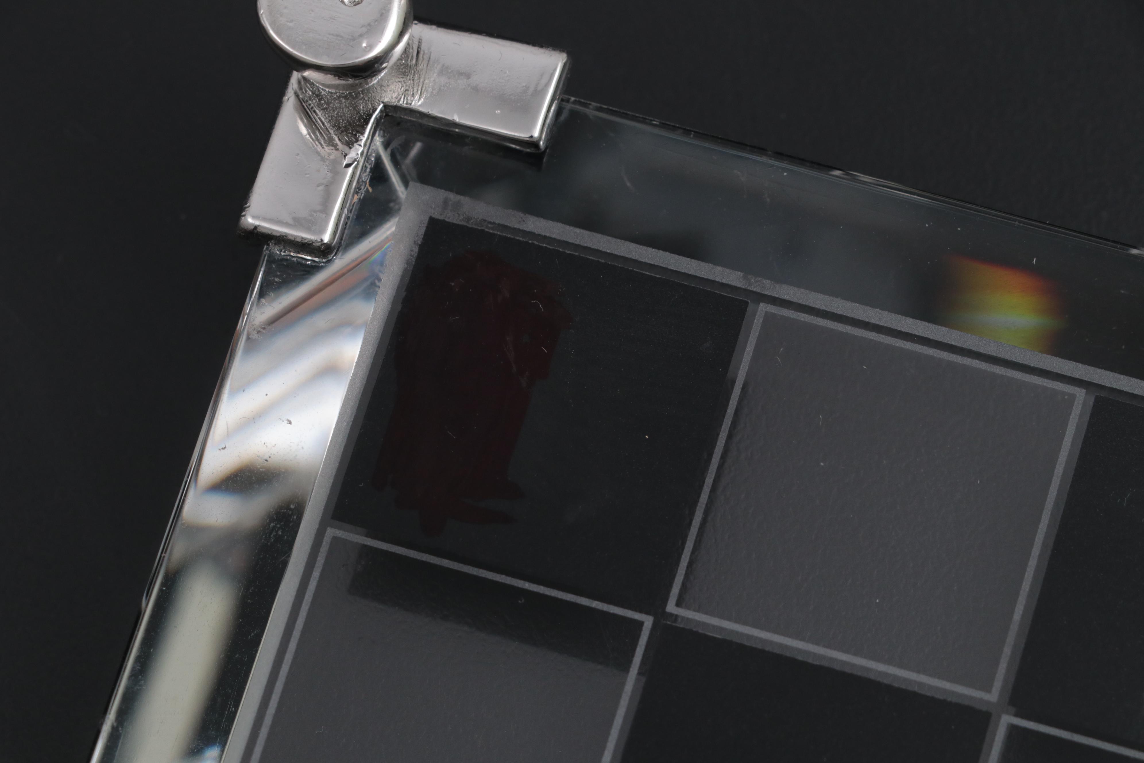 24K Gold Plate, Silver Plate and Crystal Chess Set Crystal Chess Board