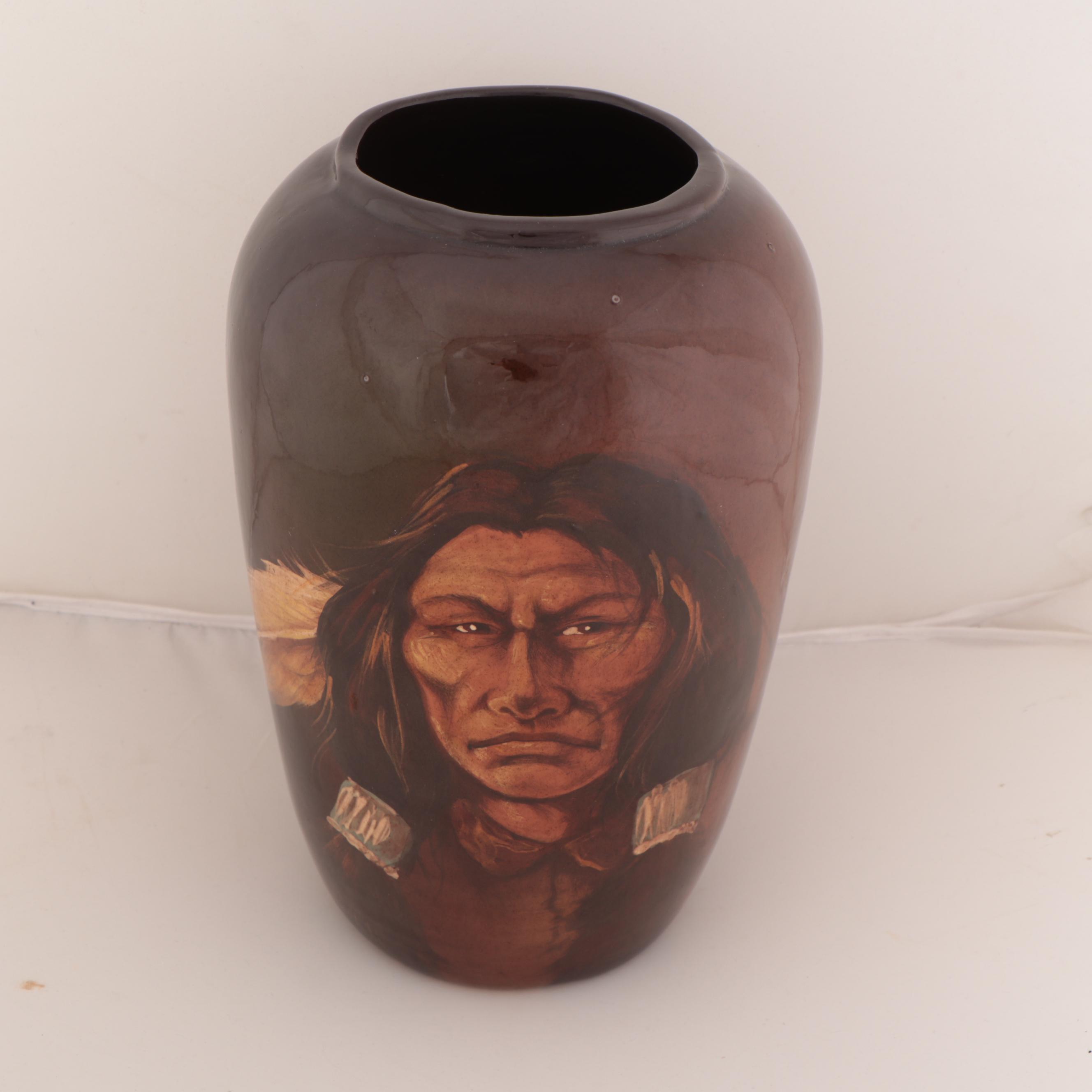 Rick Wisecarver Hand-Painted Wihoa Earthenware Vase, 1980