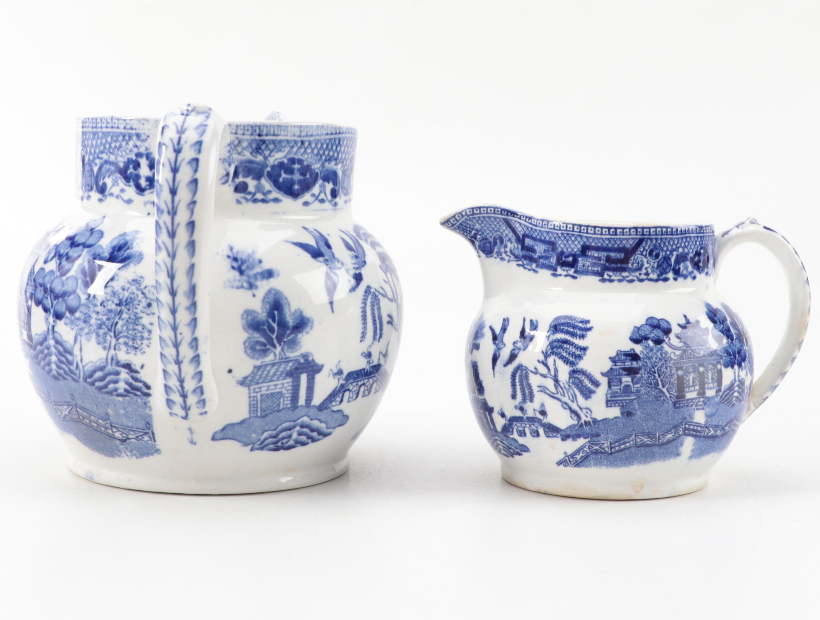 Wedgwood "Willow Blue" Tureen with Other English Blue Willow Tableware