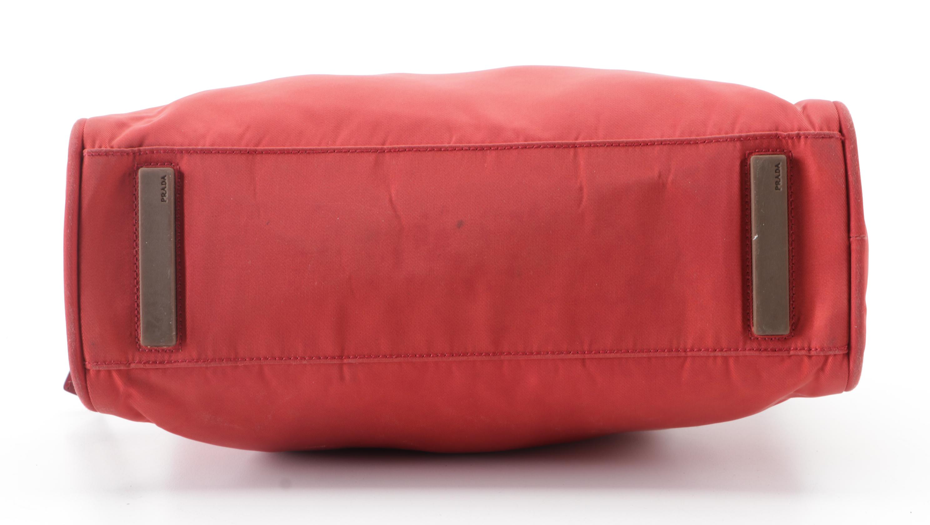 Prada Handbag in Red Twill Nylon