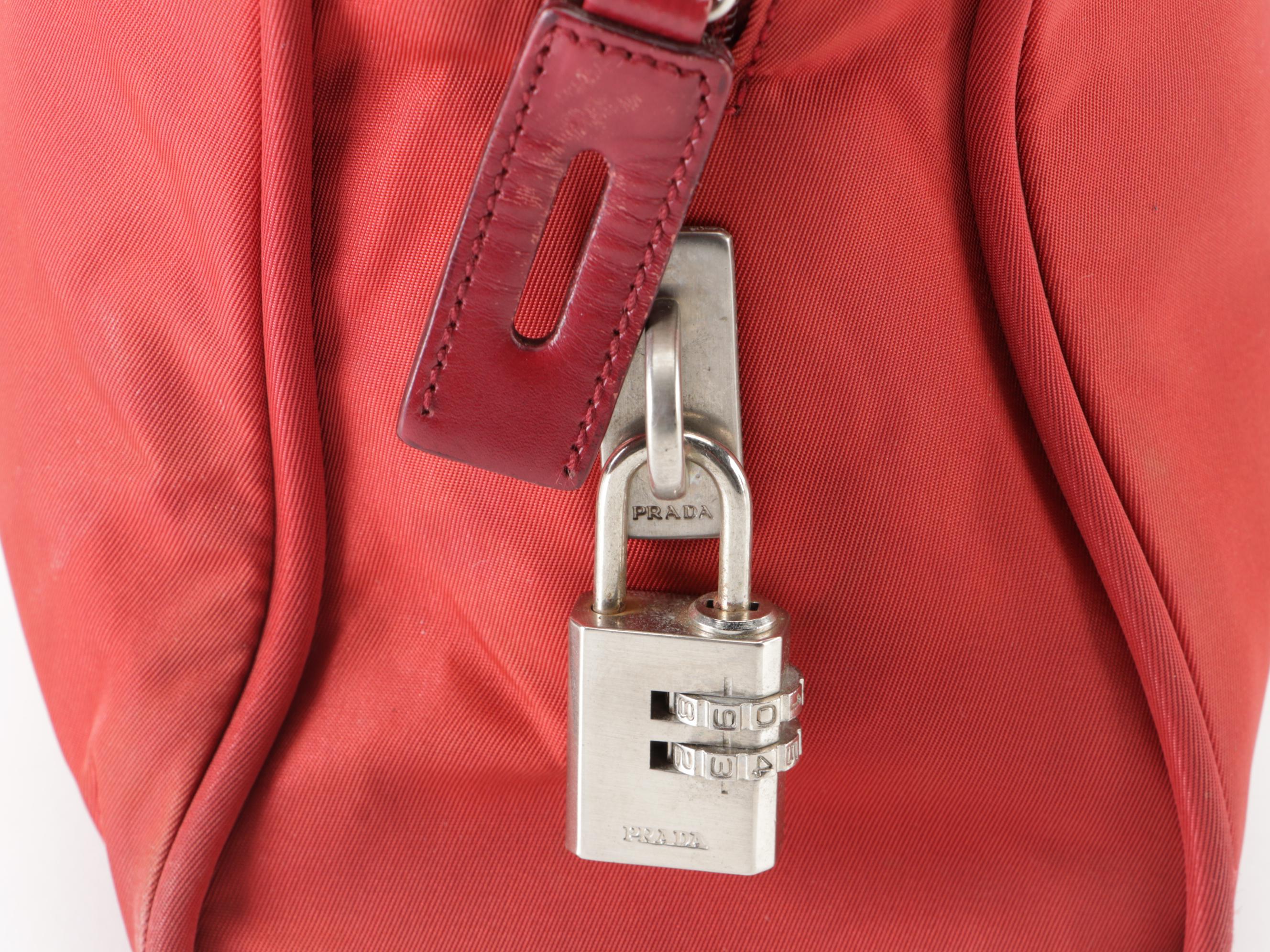 Prada Handbag in Red Twill Nylon