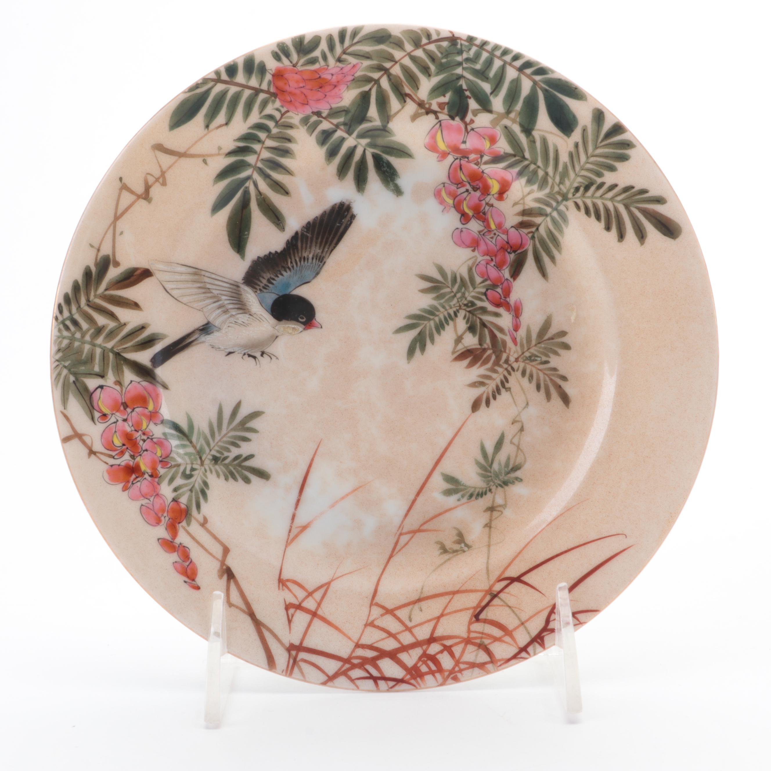 Japanese Yokohama Export Kutani Hand-Painted Porcelain Plates