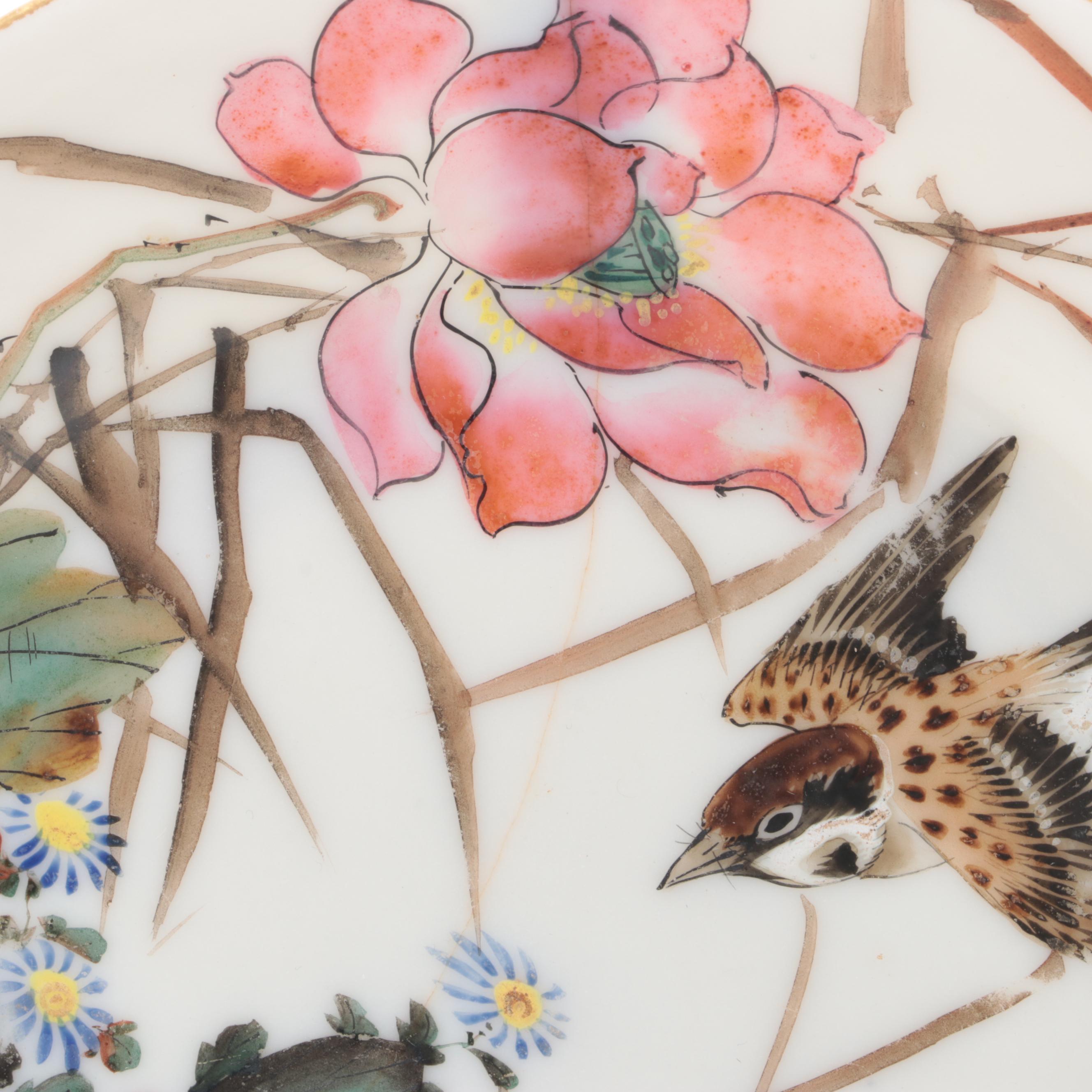 Japanese Yokohama Export Kutani Hand-Painted Porcelain Plates