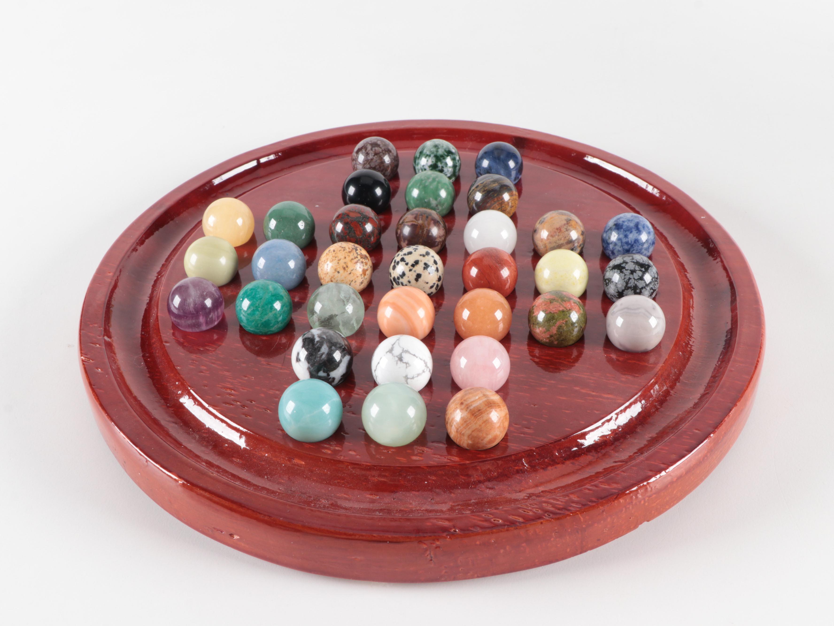 Fox and Geese Game Board and Marbles with Kaleidoscope and Kinetic Sculpture