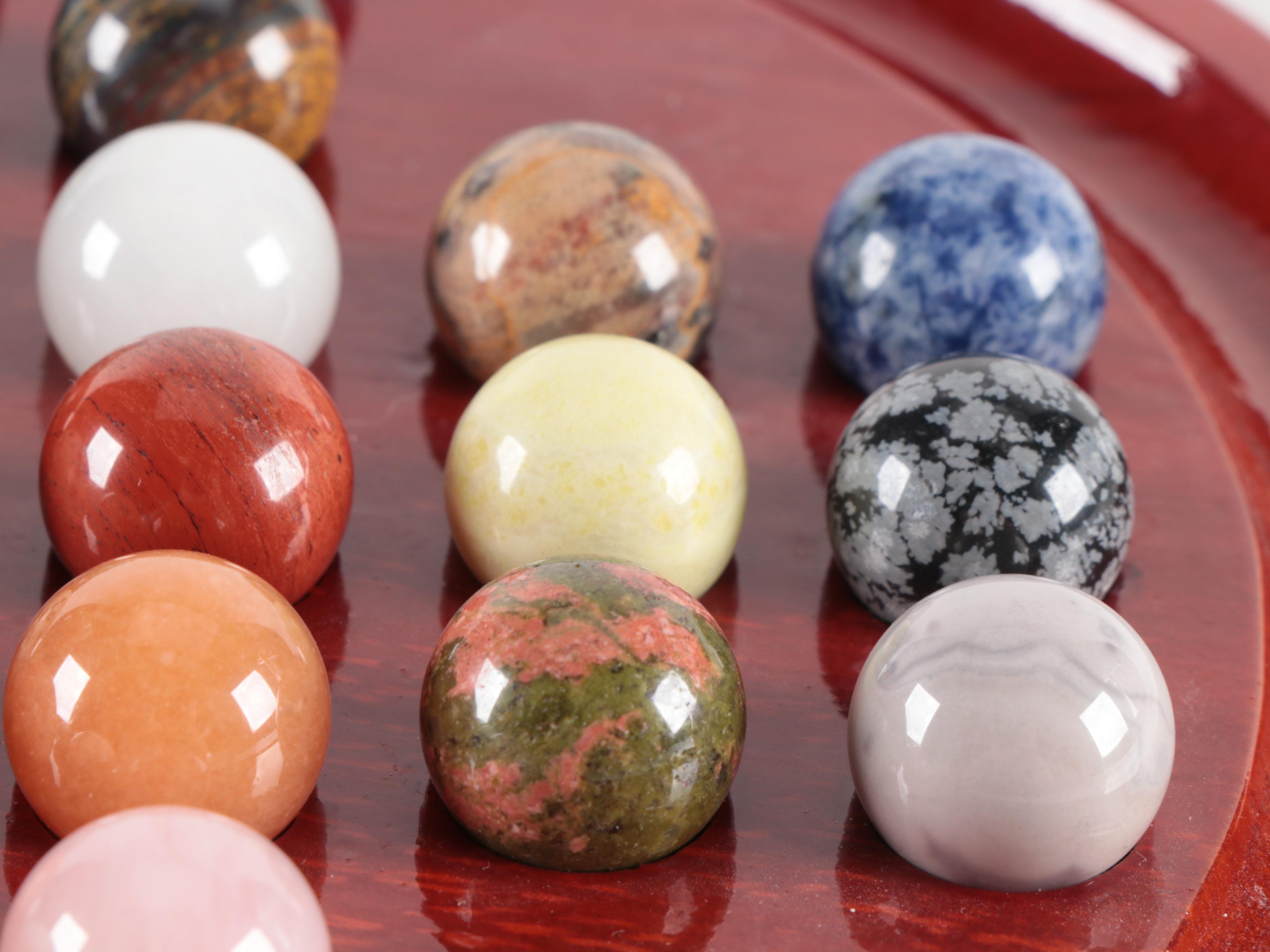 Fox and Geese Game Board and Marbles with Kaleidoscope and Kinetic Sculpture