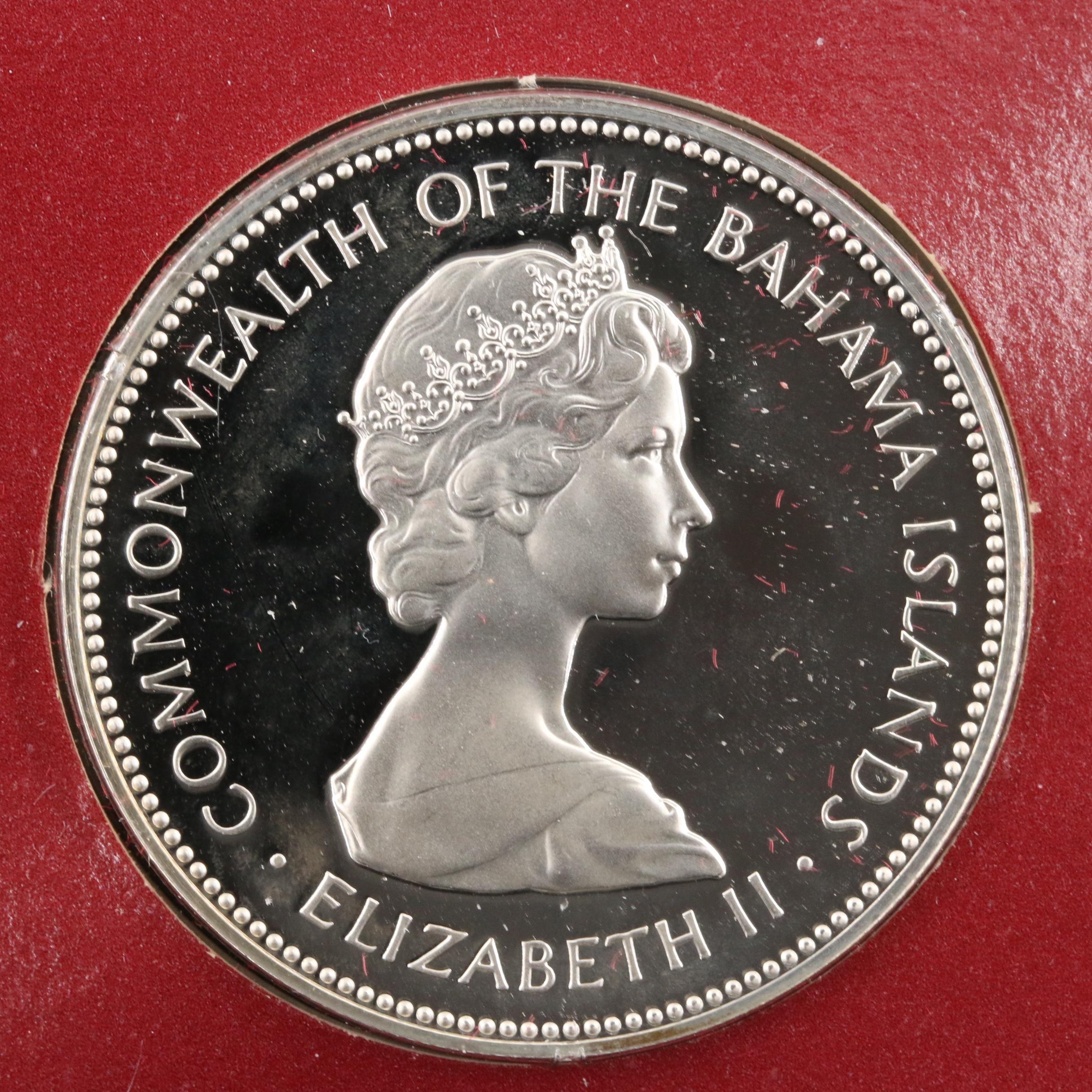 Three Bahama Islands $2 Sterling Silver Coins