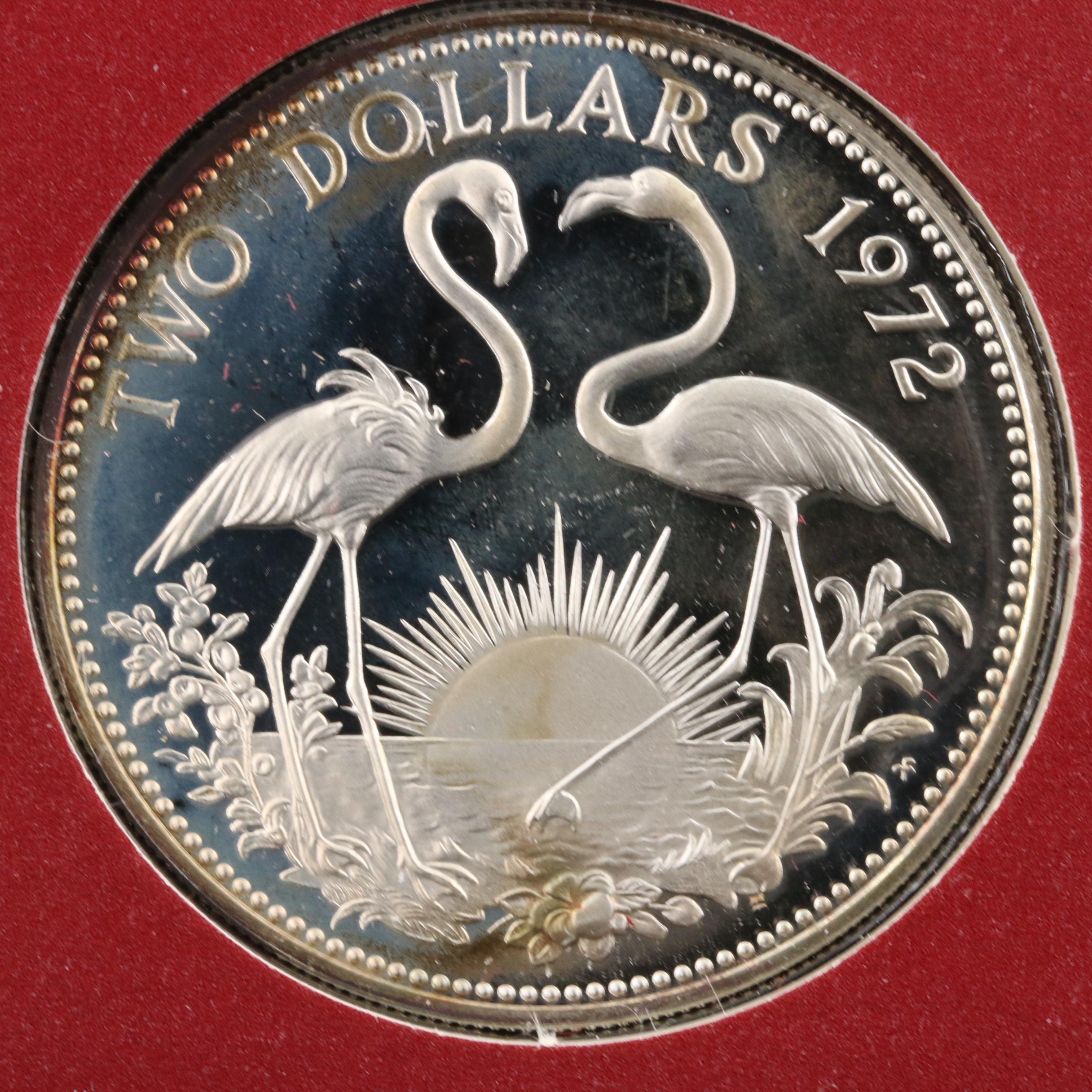 Three Bahama Islands $2 Sterling Silver Coins