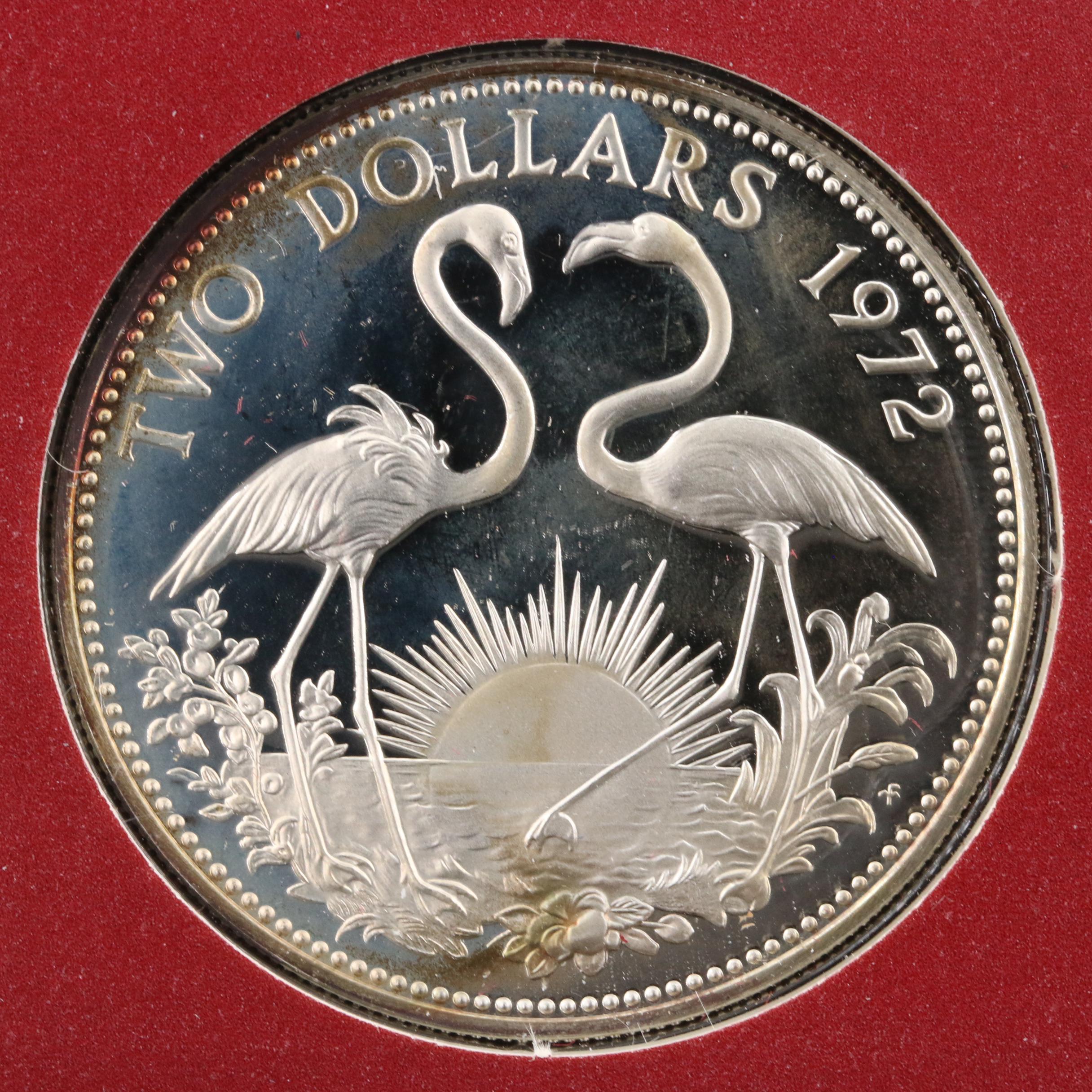 Three Bahama Islands $2 Sterling Silver Coins