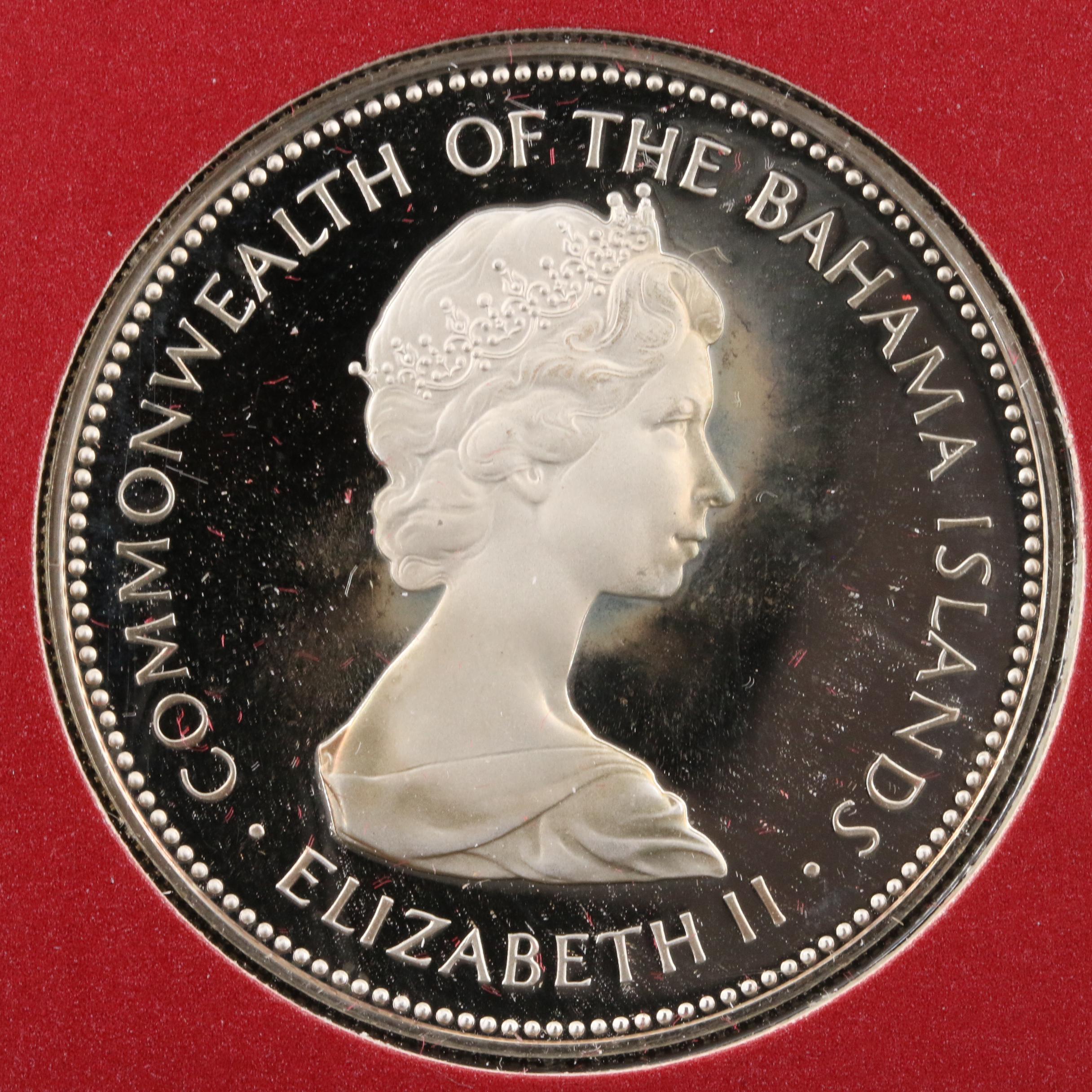 Three Bahama Islands $2 Sterling Silver Coins