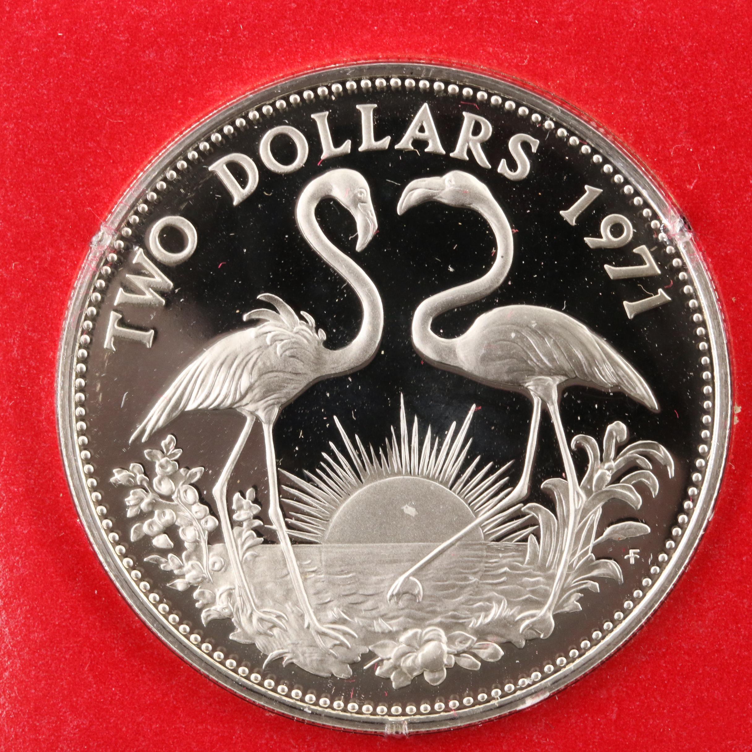 Three Bahama Islands $2 Sterling Silver Coins