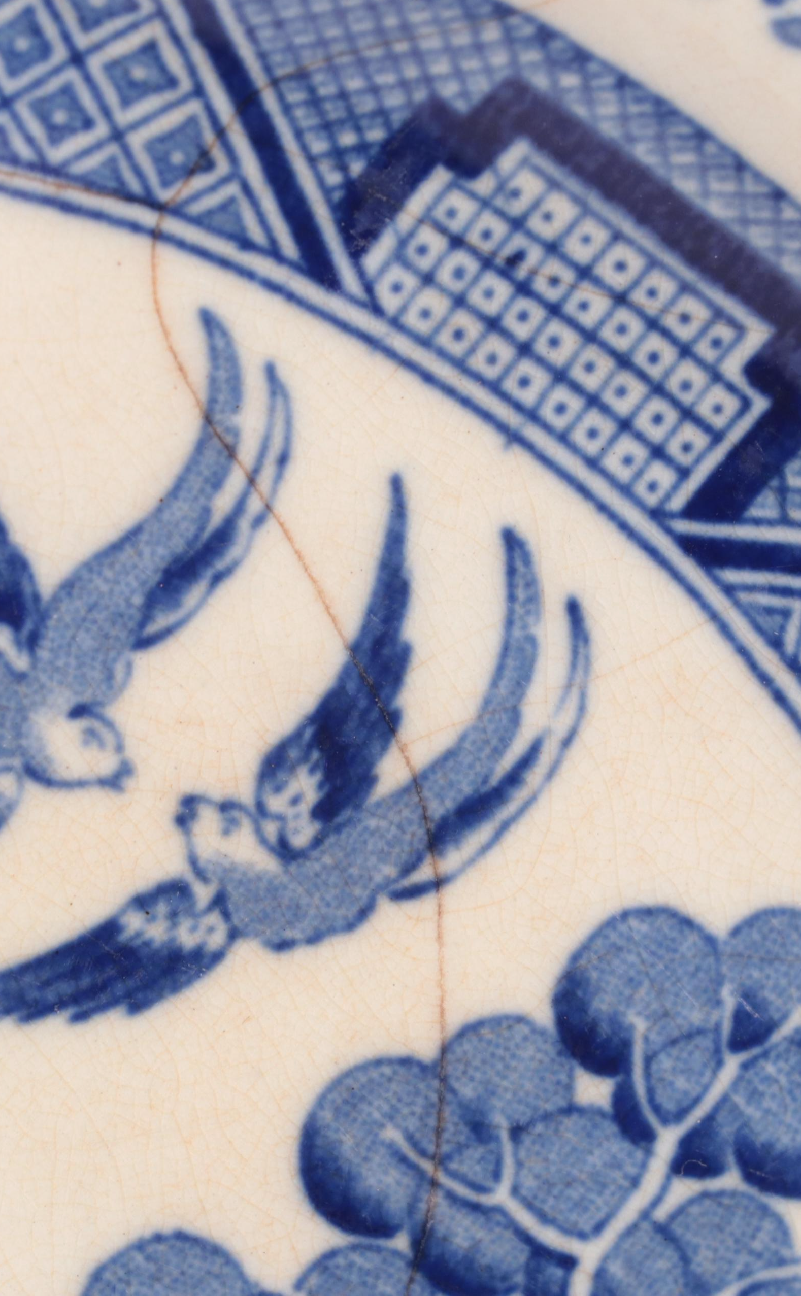 Ridgways and Other Blue Willow Transferware Dinnerware, Late 19th/Early 20th C.