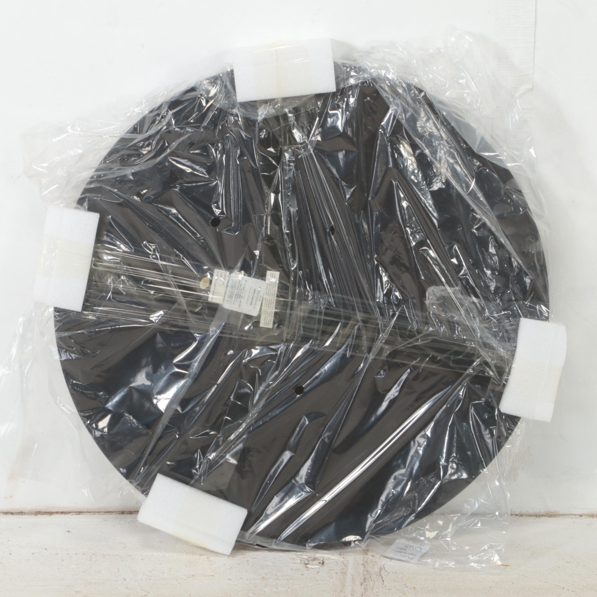 Threshold Wall Clock in Rustic Weathered Wood Finish