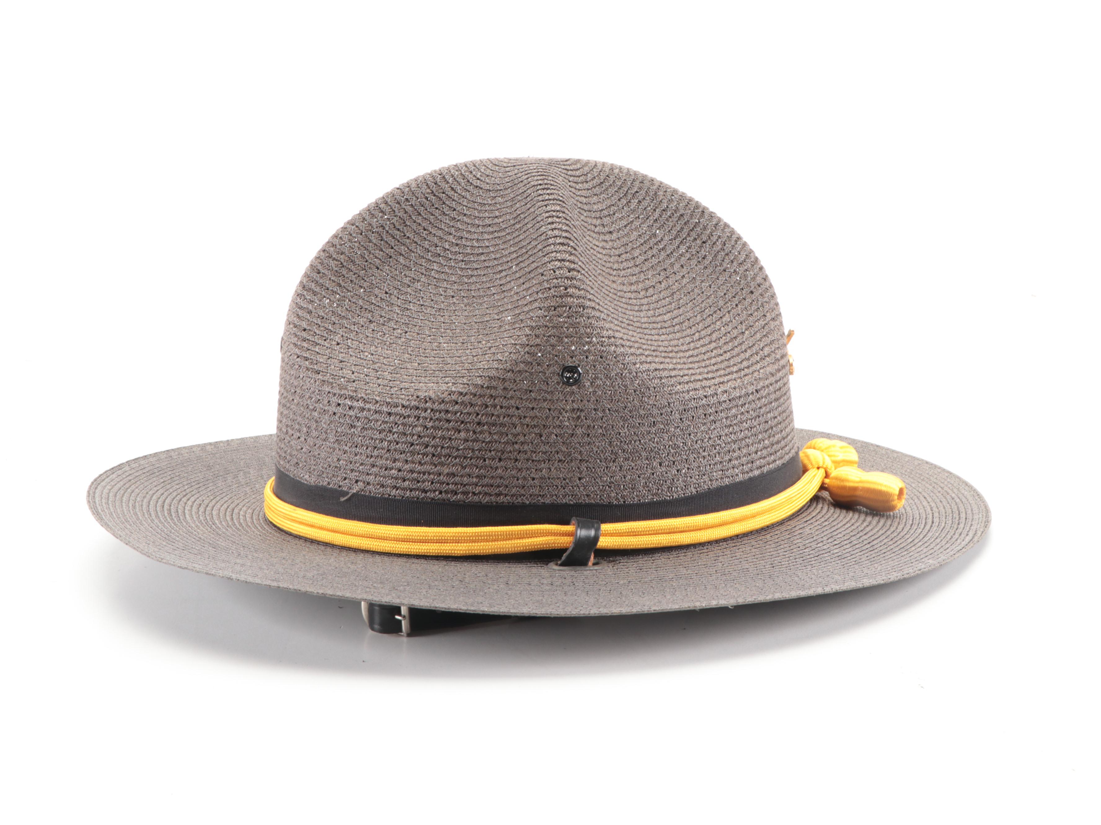 Stratton Campaign Hat With Cavalry Insignia, Mid-Late 20th Century
