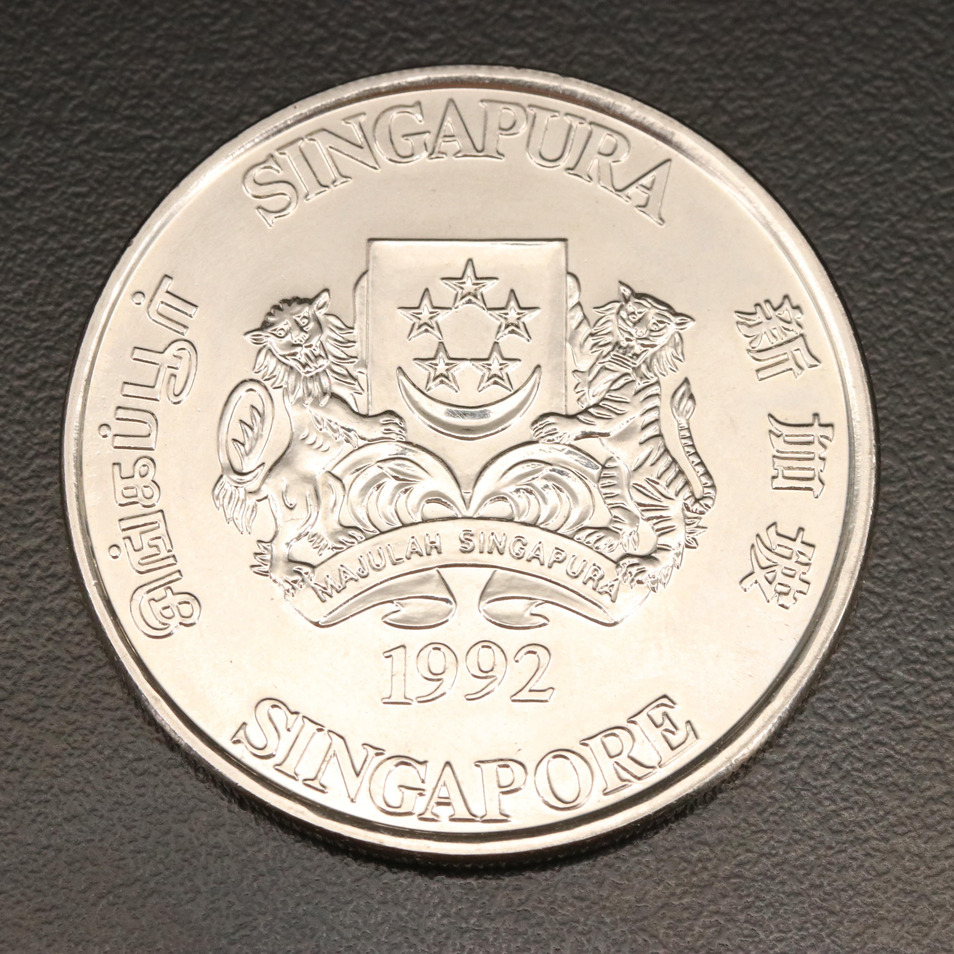 1992 Singapore $10 Coin
