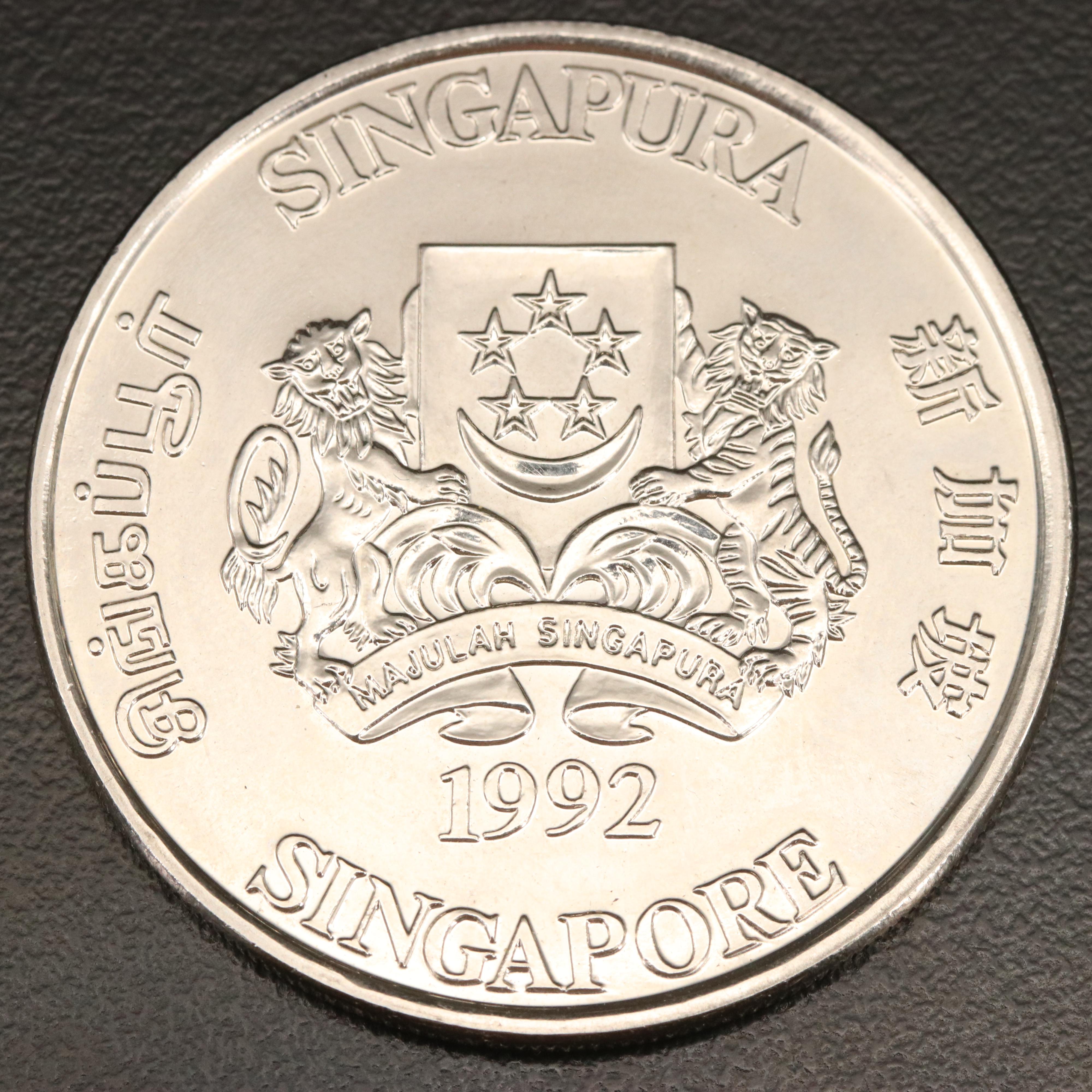 1992 Singapore $10 Coin