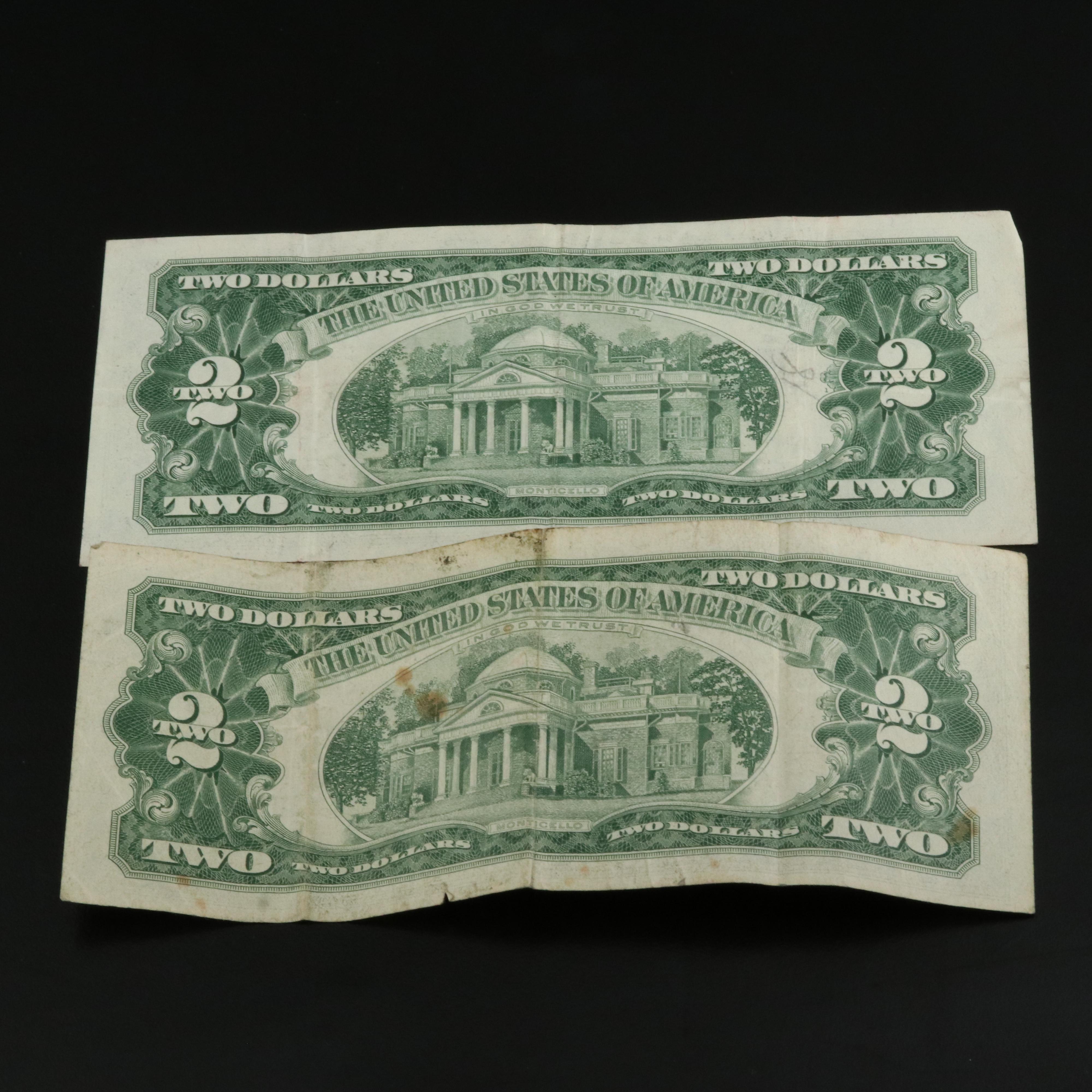 Thirty $2 United States Notes Ranging from 1953-1963