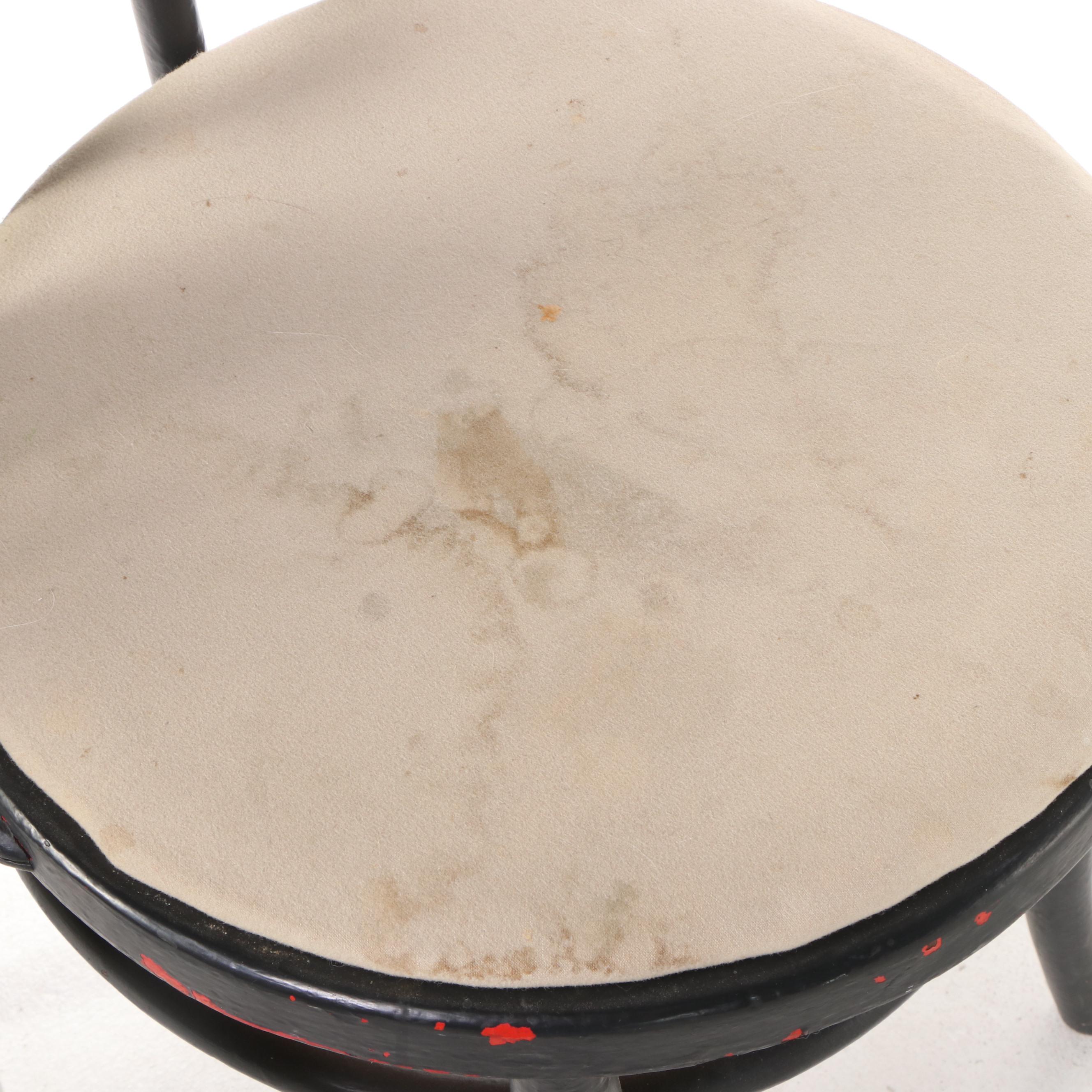 Four Thonet Style Painted Bentwood Bistro Chairs