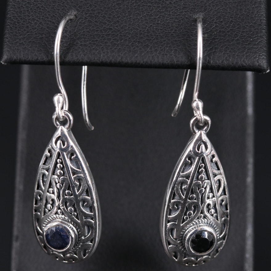 Sterling Sapphire Earrings