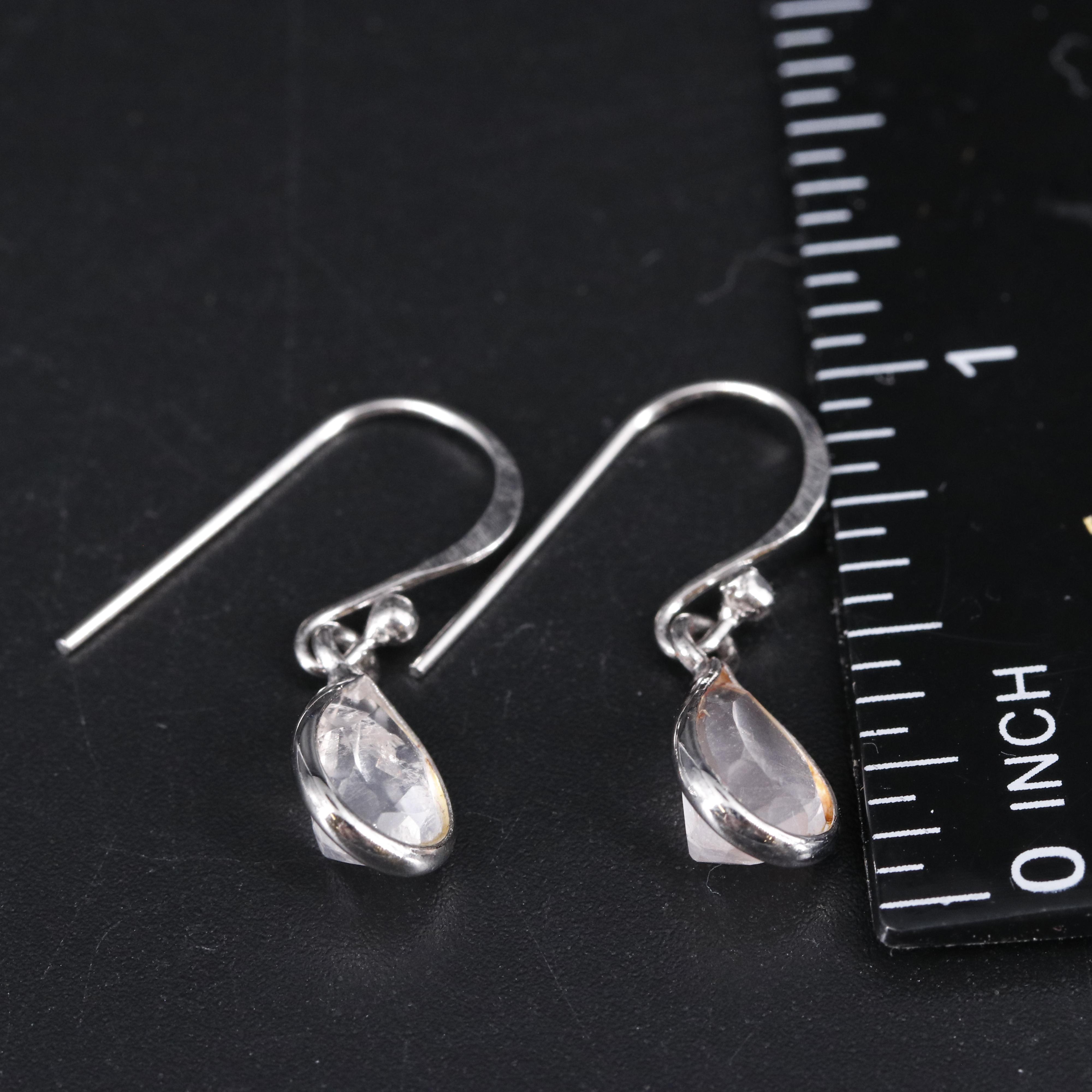Sterling Gemstone Drop Earrings