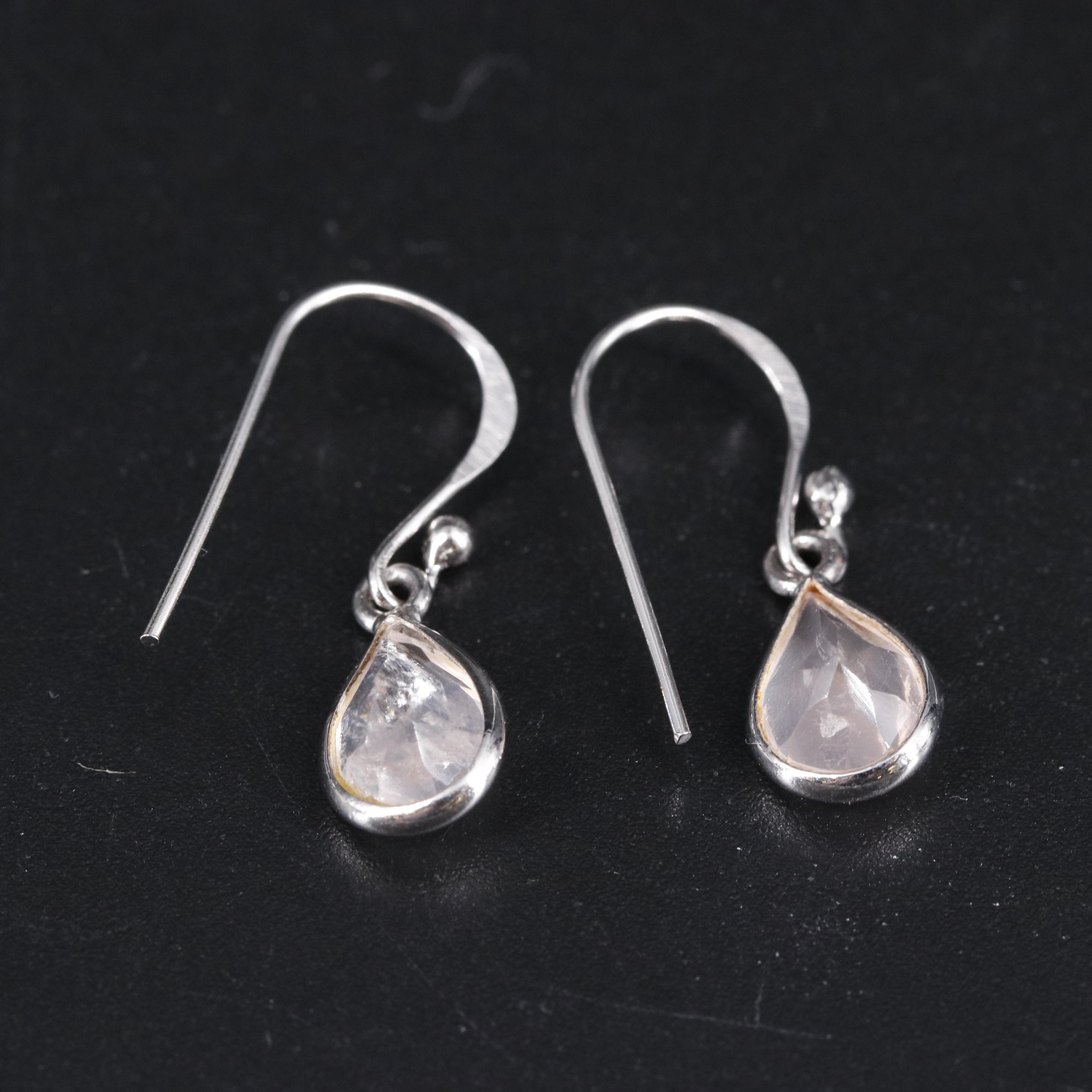 Sterling Gemstone Drop Earrings