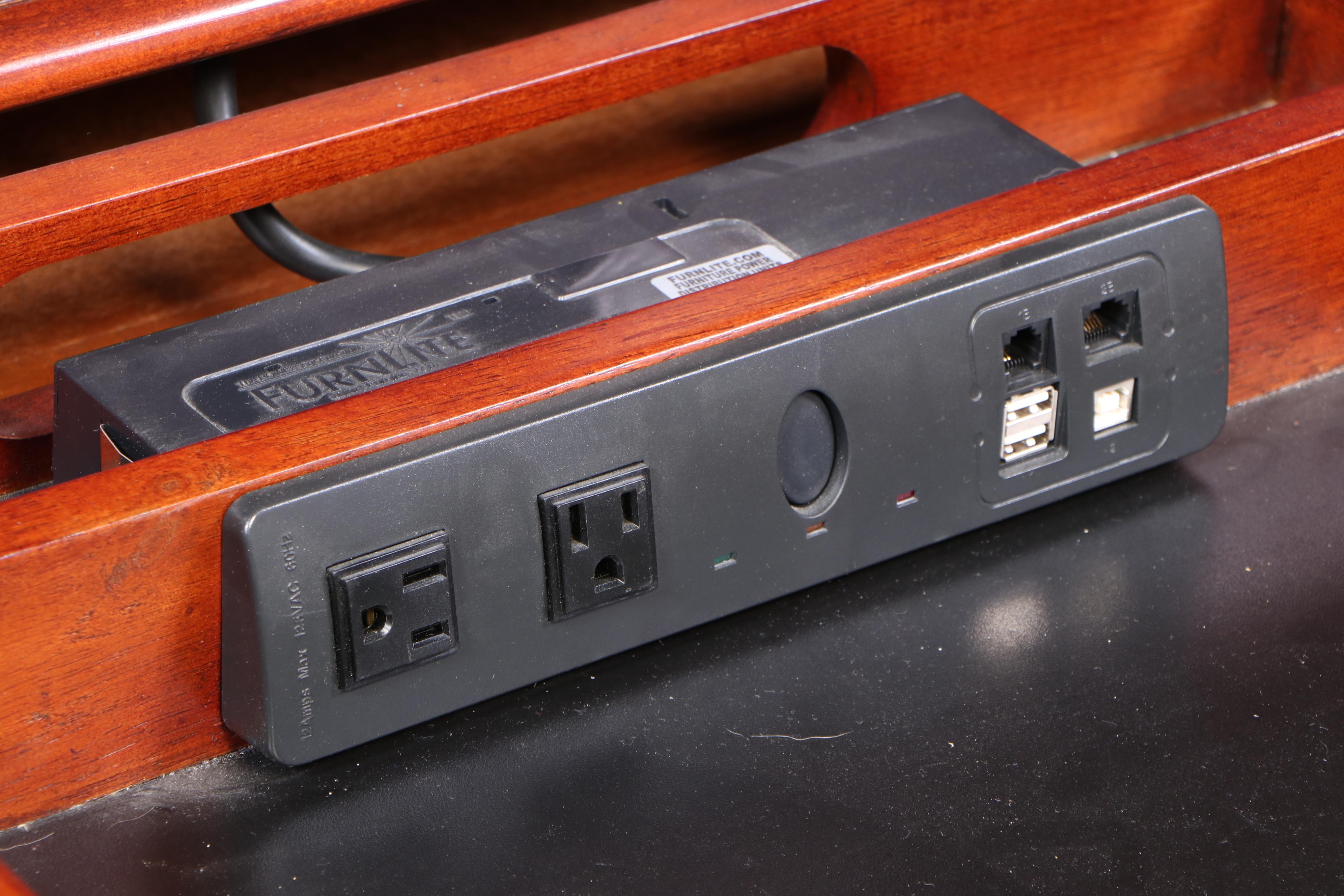 Haverty's Cherry Stained Birch Executive's Modular Desk