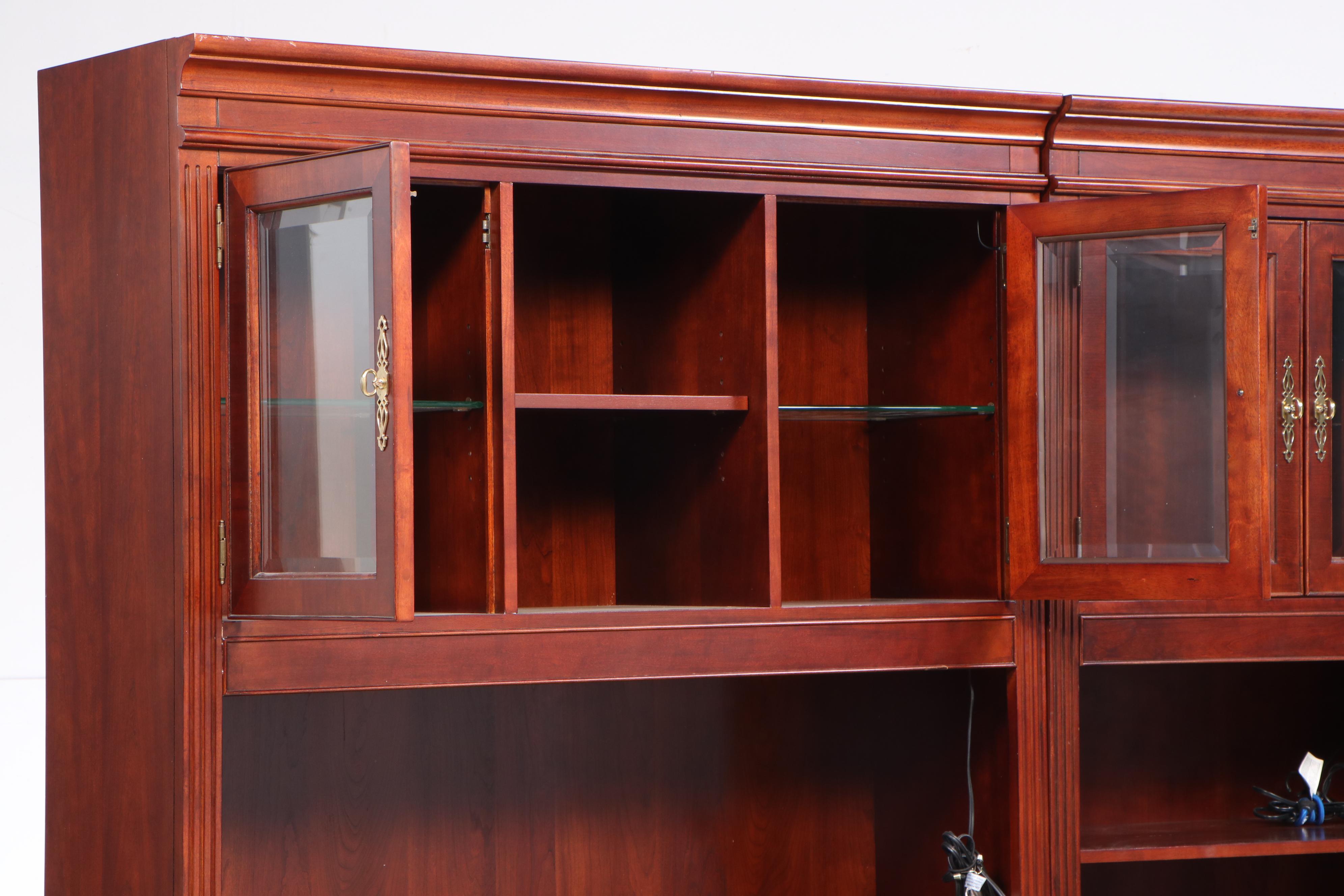 Haverty's Cherry Stained Birch Executive's Modular Desk
