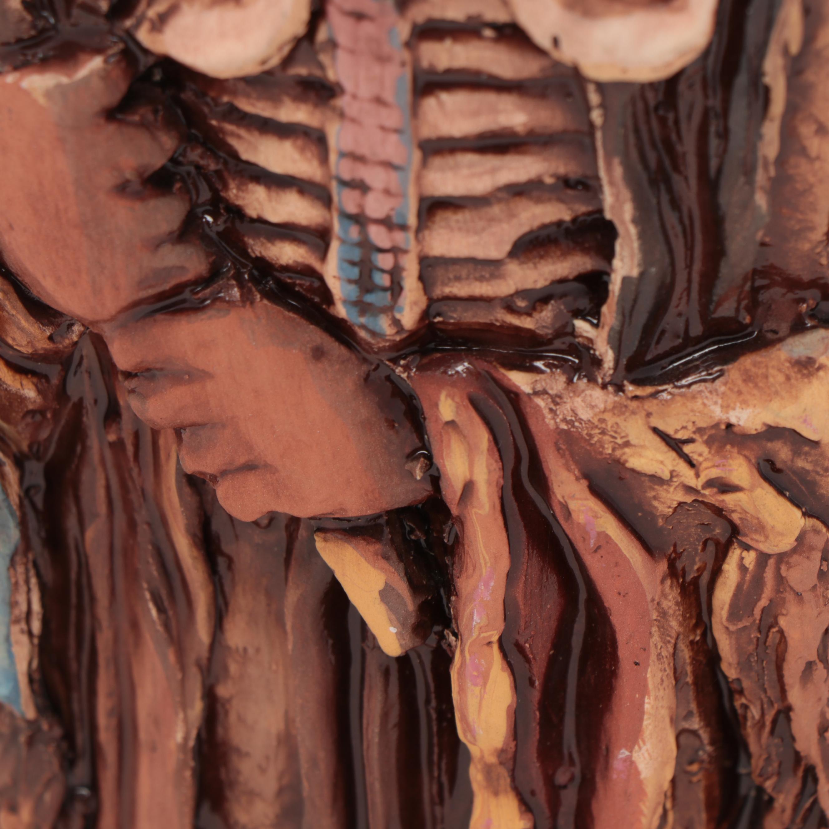 Rick Wisecarver Hand-Painted Wihoa Earthenware Vase, 1985