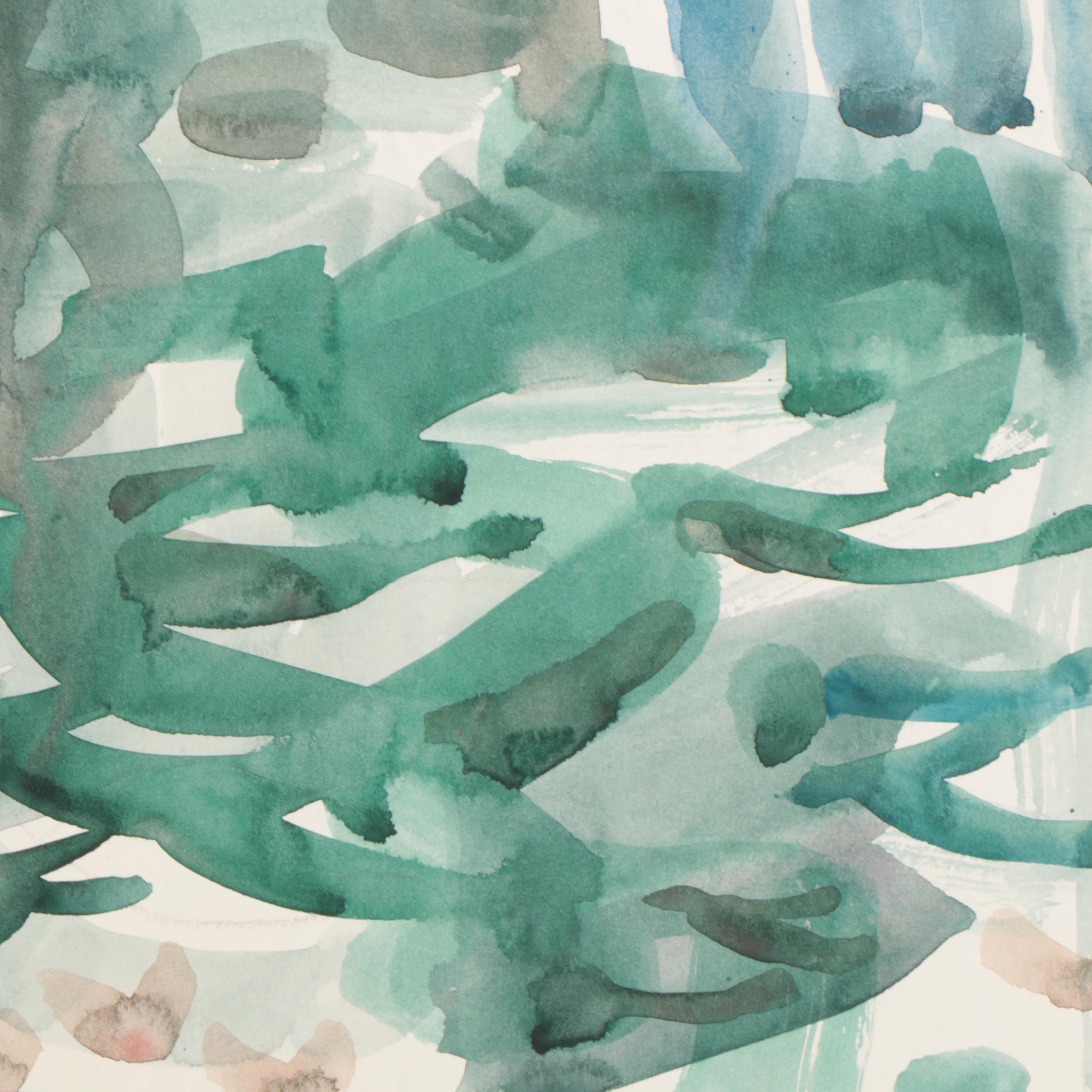 Jack Meanwell Abstract Watercolor Painting, 1994